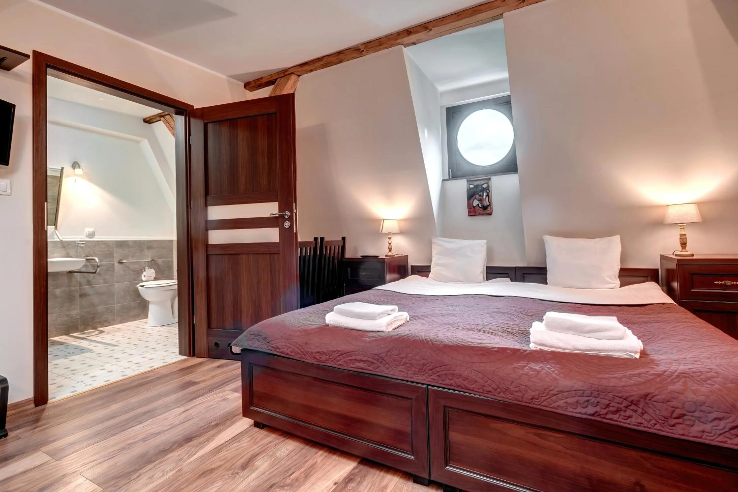 Bed in Hotel Charlotta