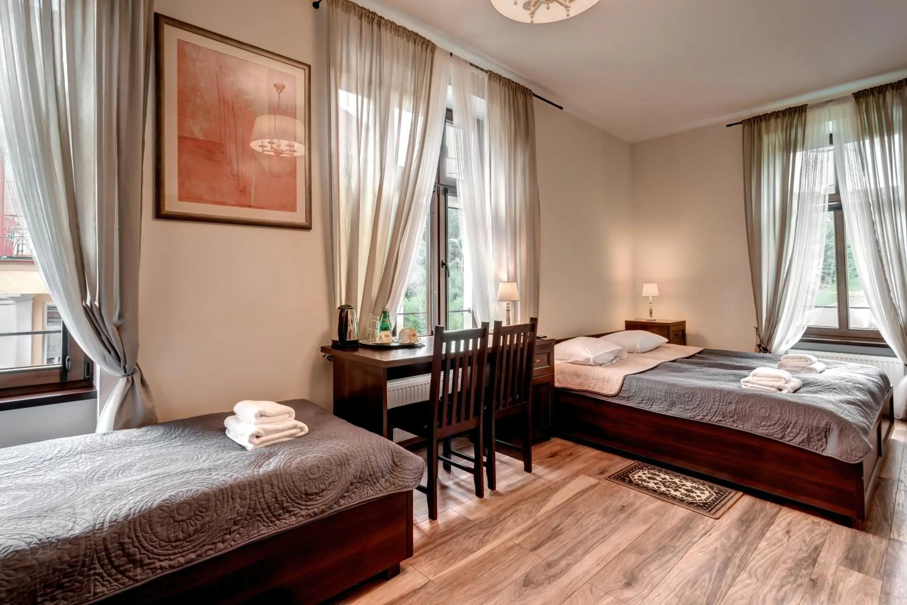 Bed in Hotel Charlotta