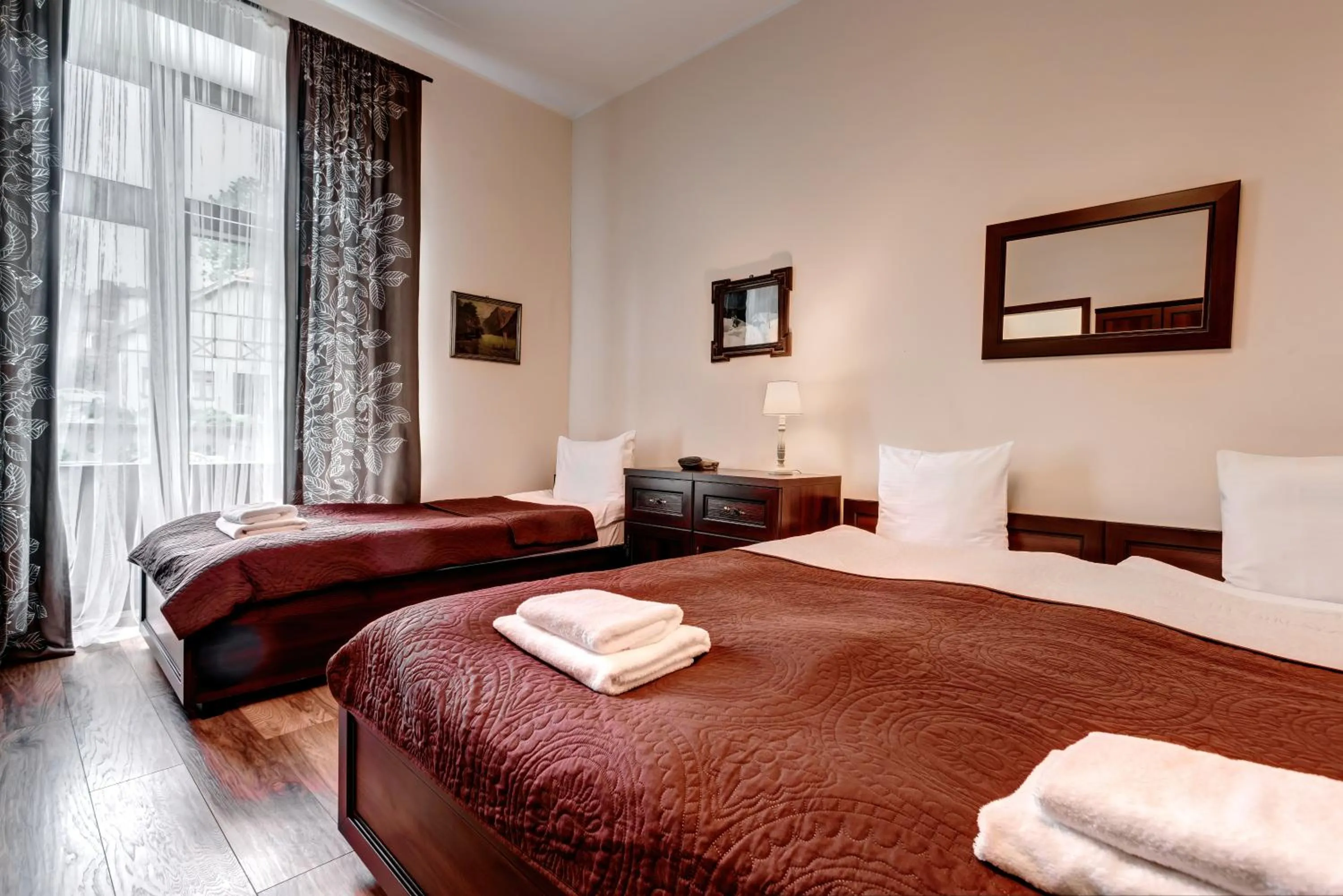 Bed in Hotel Charlotta