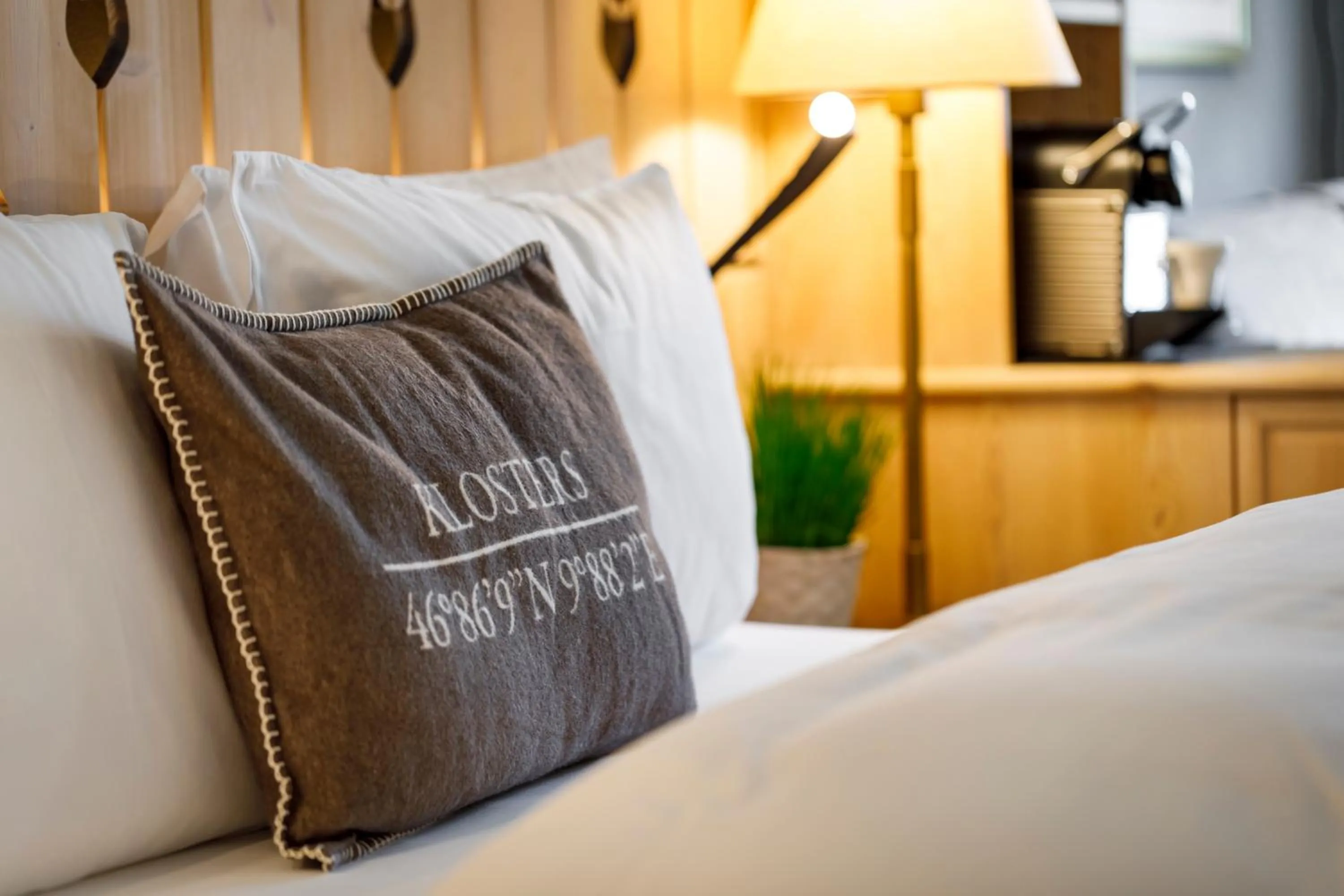 Decorative detail, Bed in Hotel Piz Buin Klosters