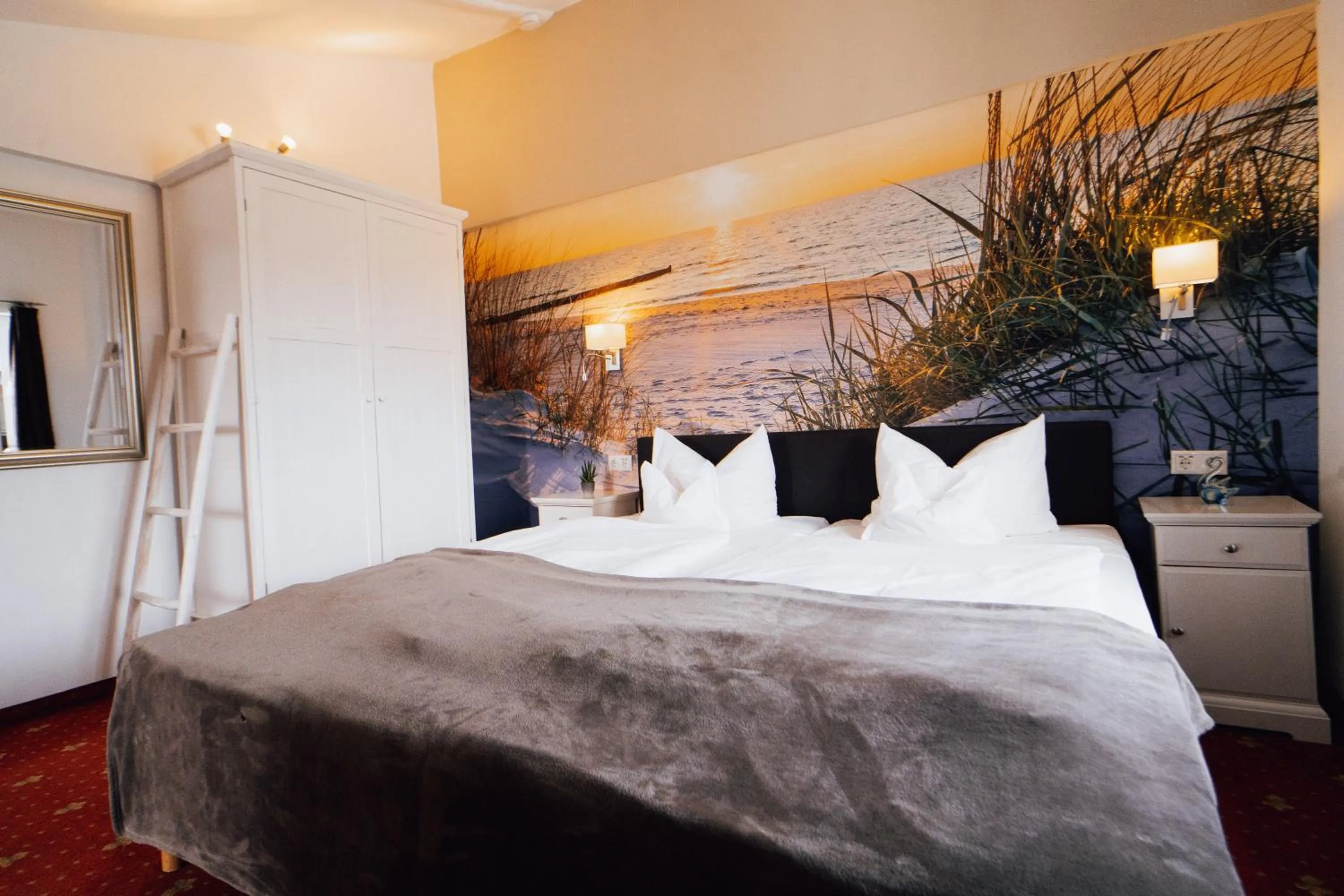 Bed in Hotel Villa Schwanebeck