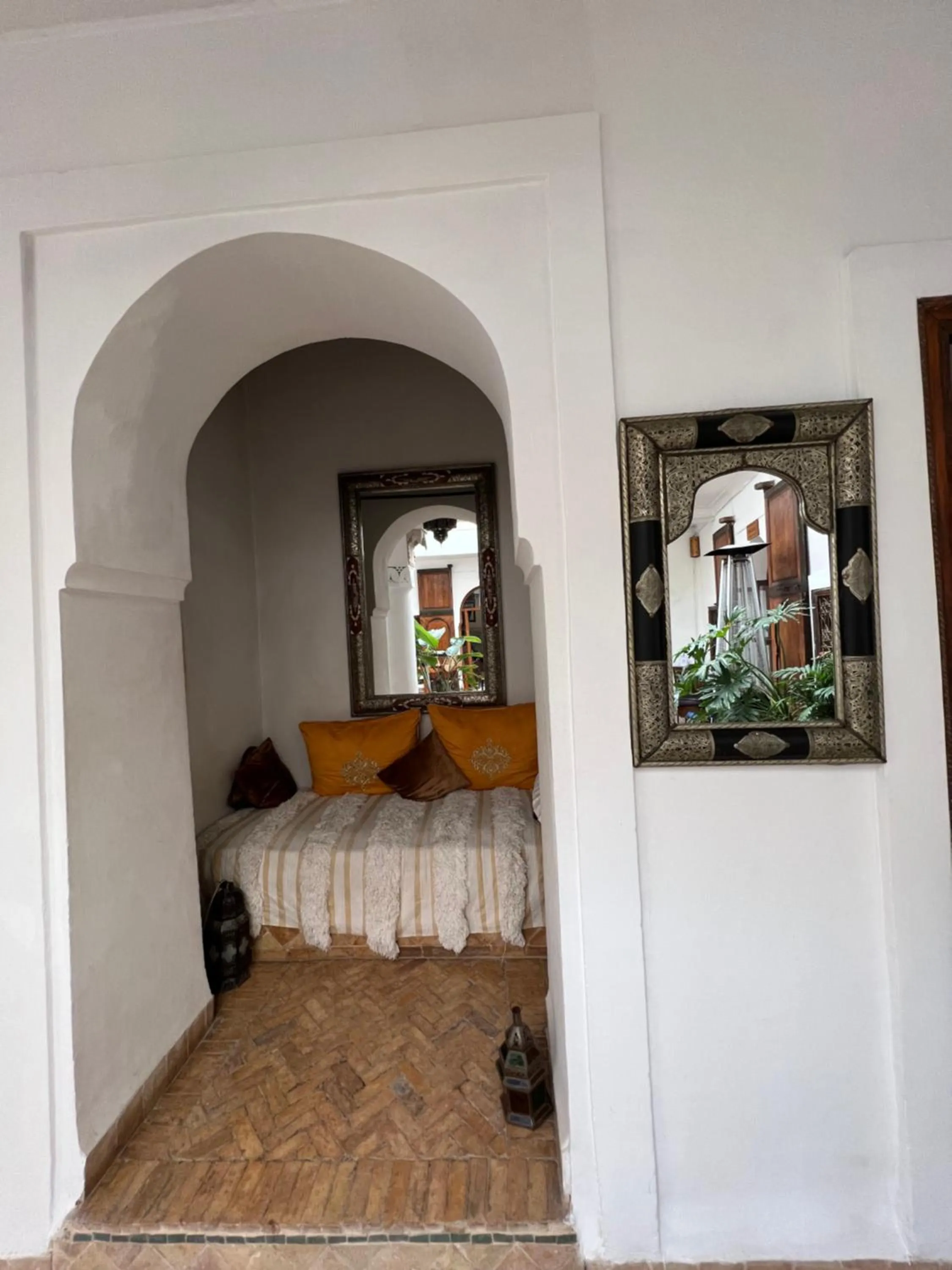 Patio, Bed in Riad Villa El Arsa