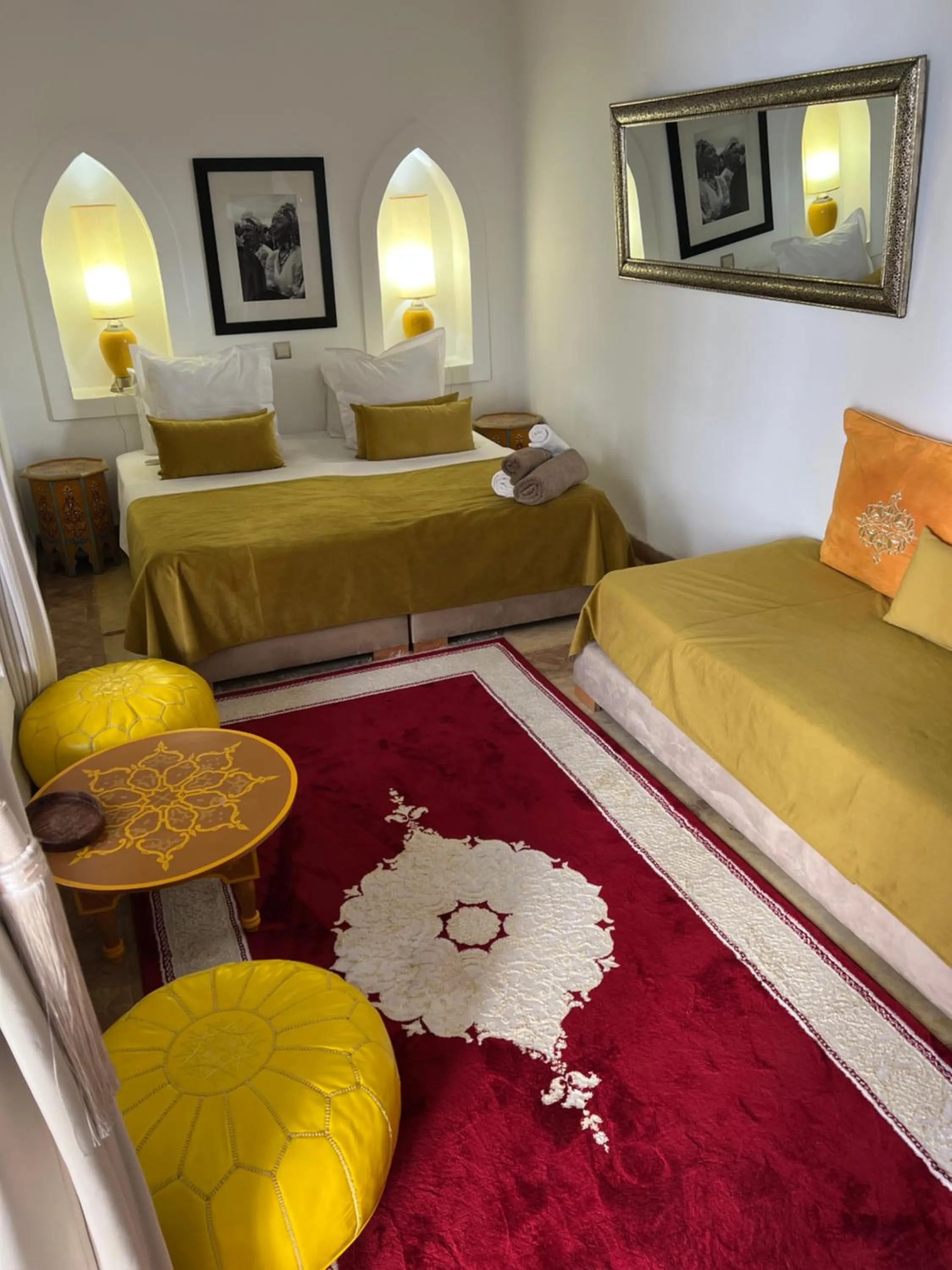Bed in Riad Villa El Arsa