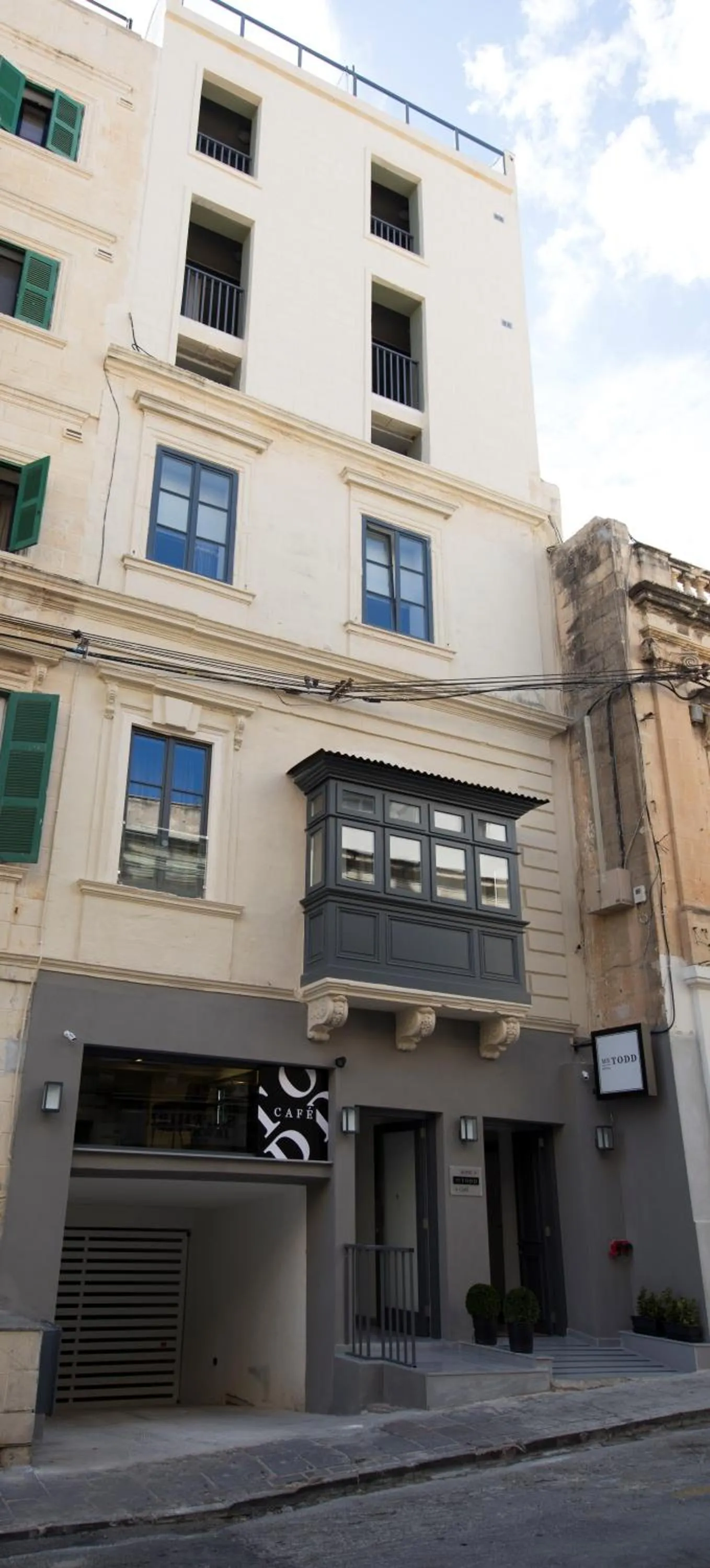Facade/entrance in Mr Todd Hotel