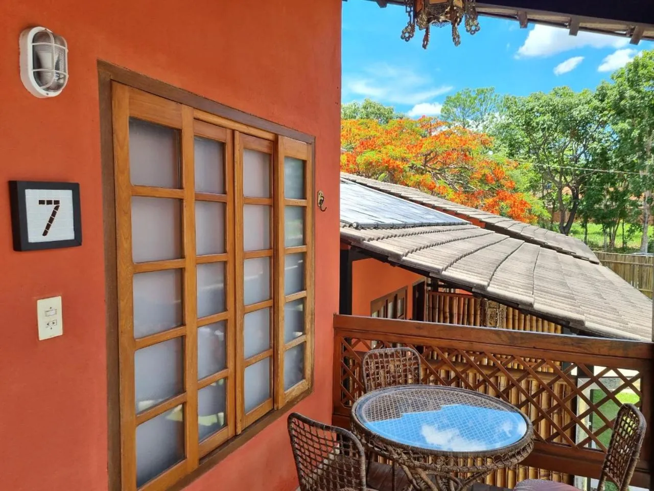 Balcony/Terrace in Pousada Ikabana