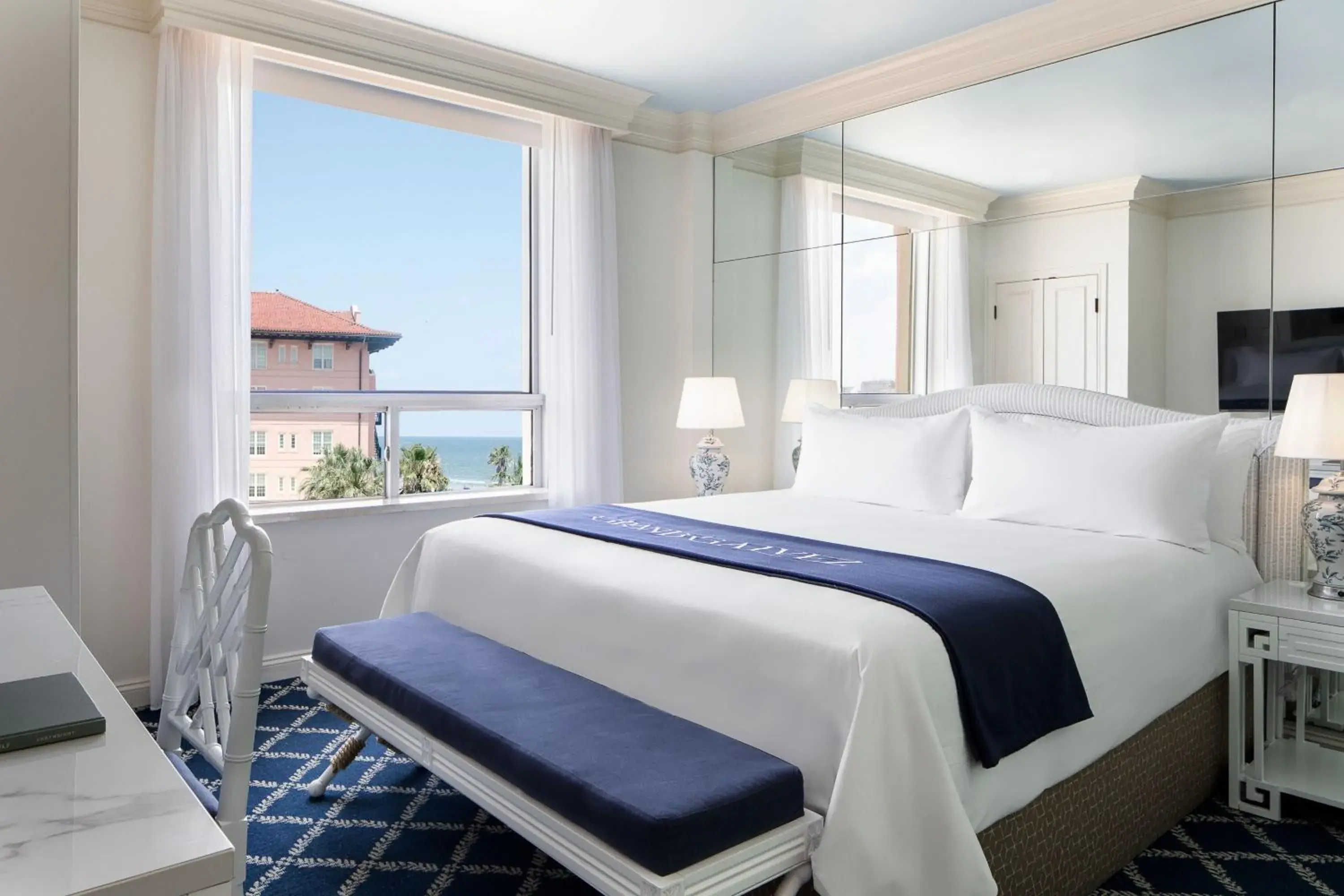 Deluxe King Room with Partial Ocean View in Grand Galvez Resort, Autograph Collection Deluxe King Room with Partial Ocean View in Grand Galvez Resort, Autograph Collection