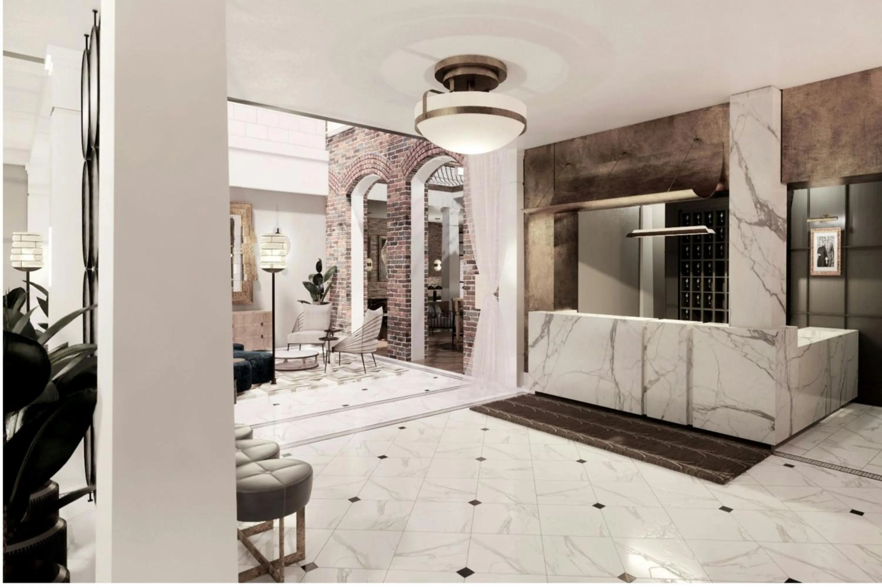 Lobby or reception, Bed in The Tremont House, Galveston, a Tribute Portfolio Hotel