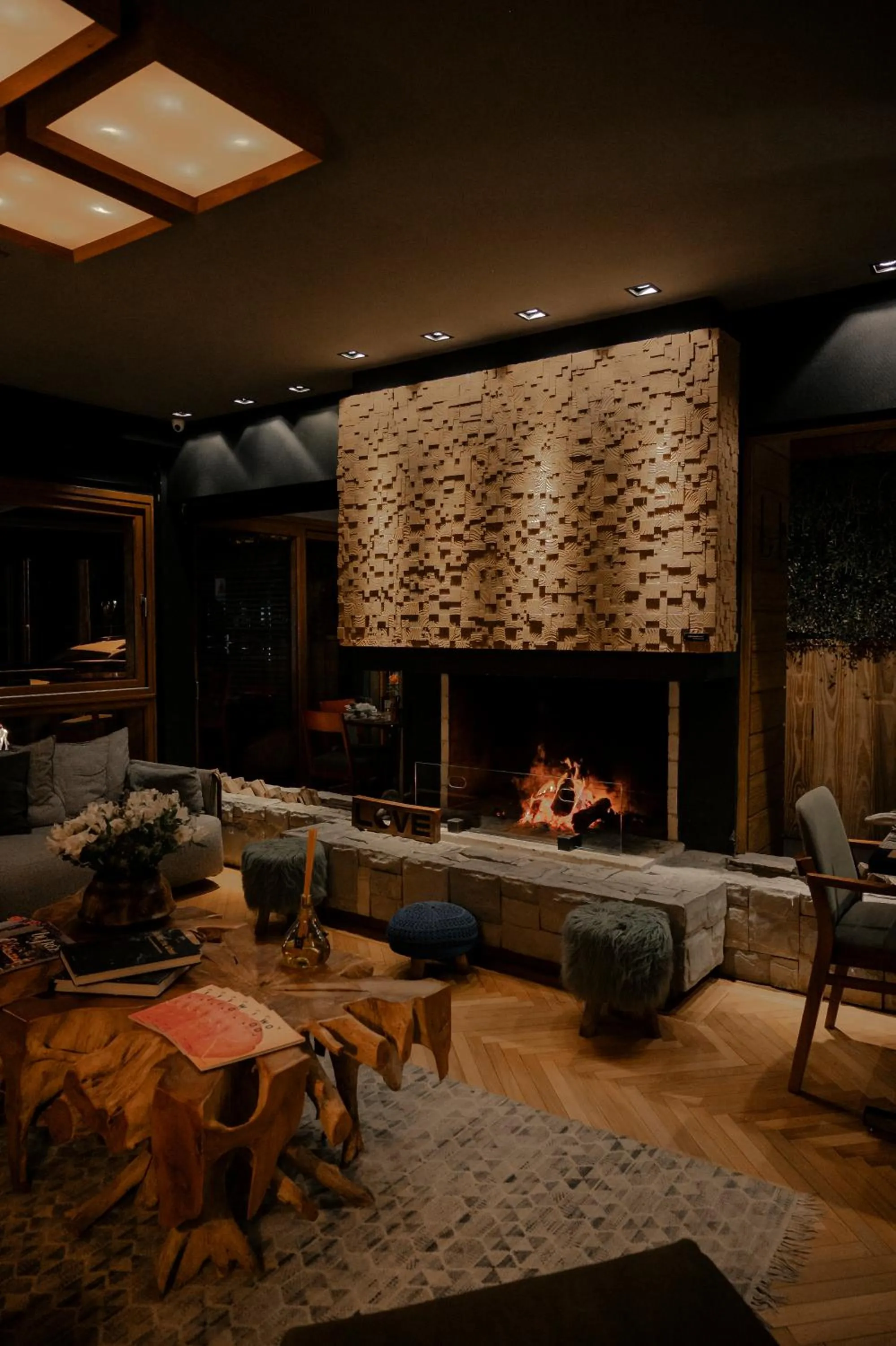 Living room in Wood Hotel