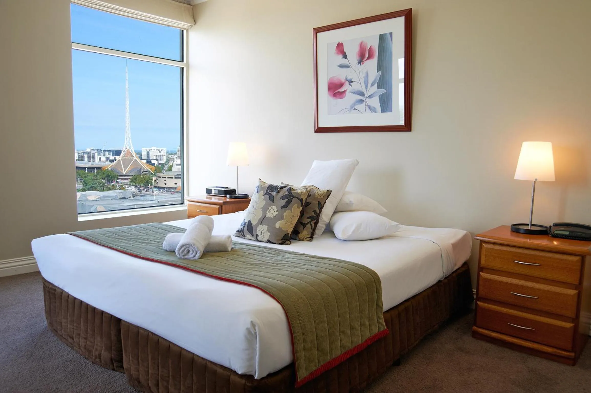 View (from property/room), Bed in Flinders Landing Apartments