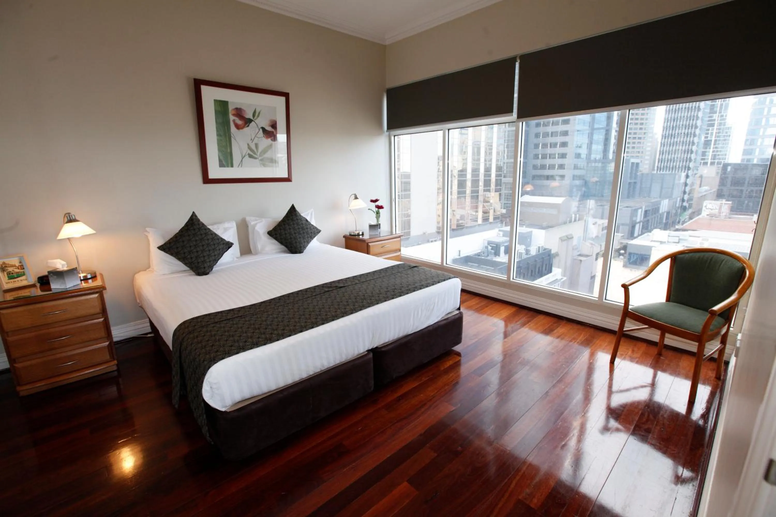 Bedroom, Bed in Flinders Landing Apartments