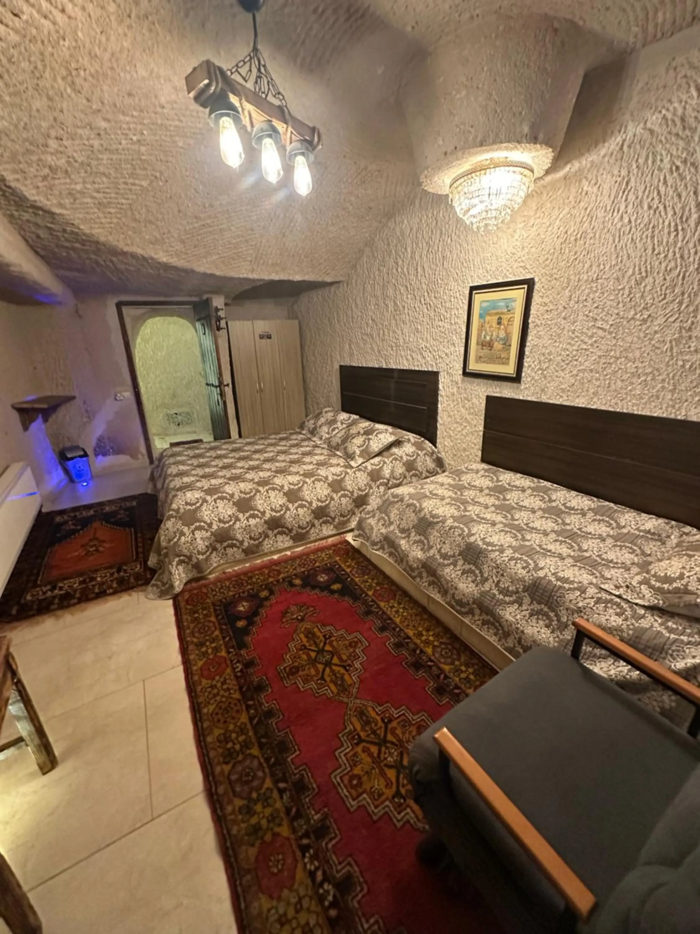 Bed in Uchisar Cave House