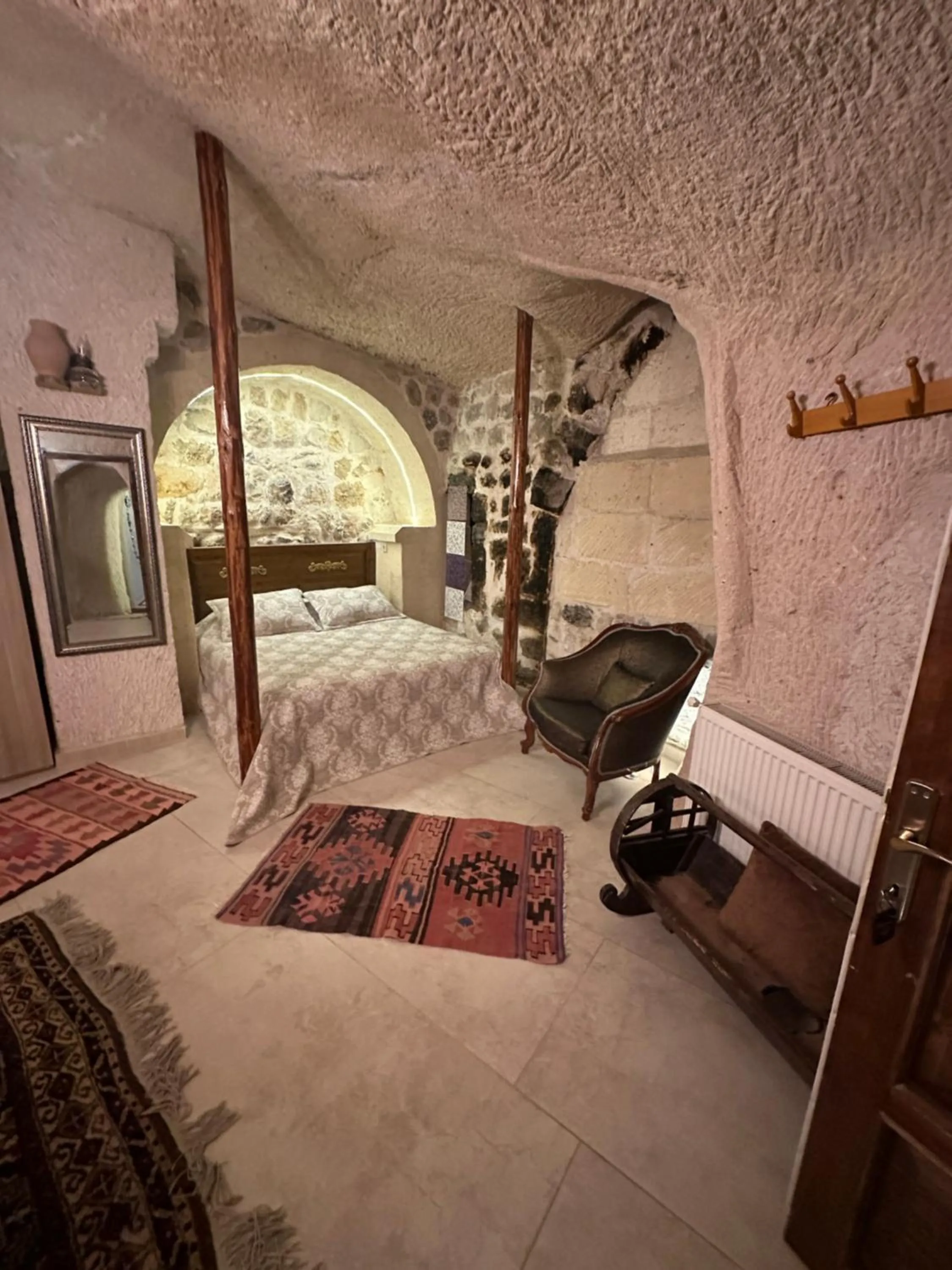 Bed in Uchisar Cave House