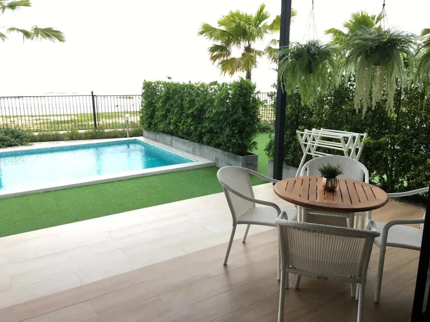 Patio in La Playa Beach Front Pool Villa Cha-am,Huahin