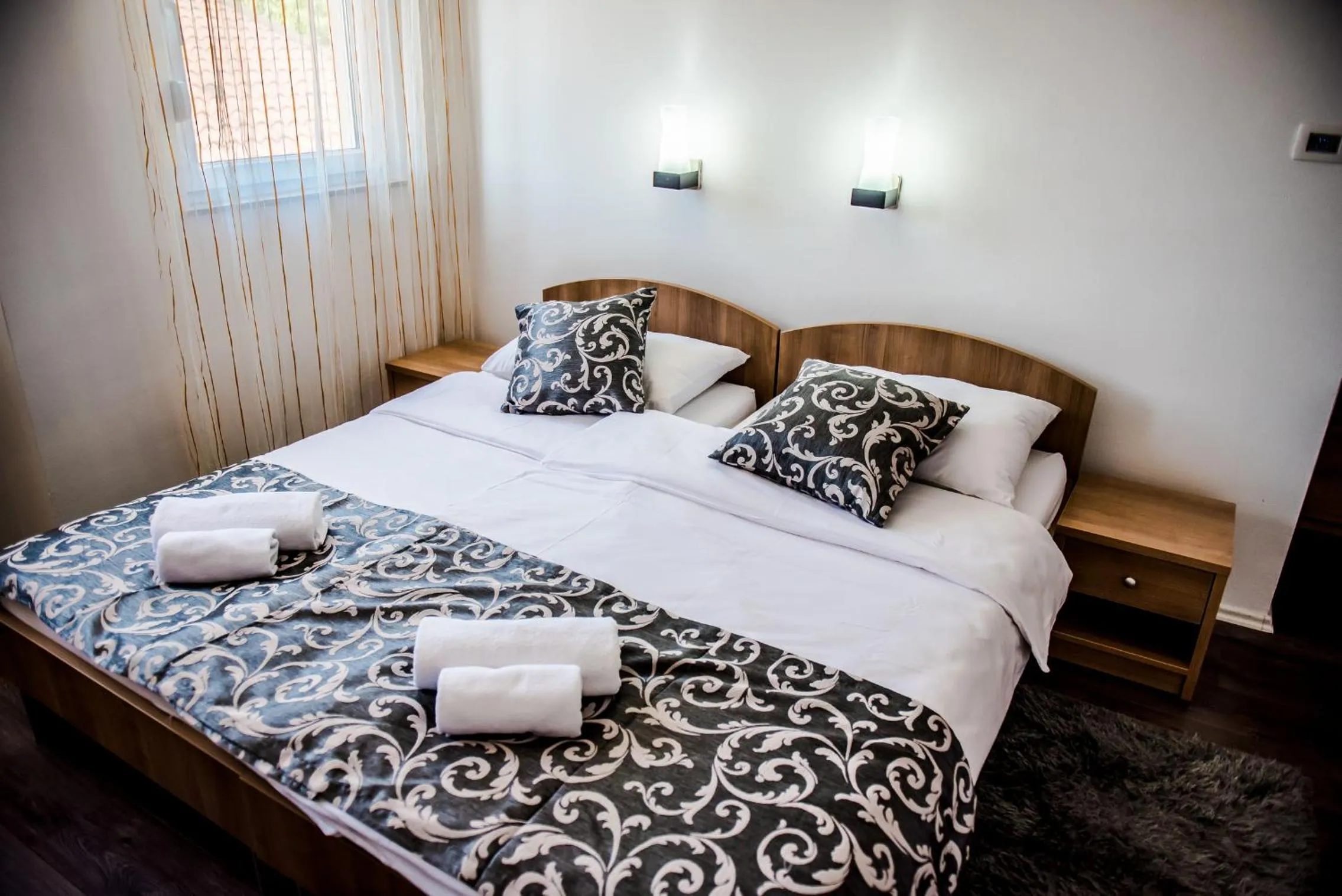 Bed in Hotel Villa Monako