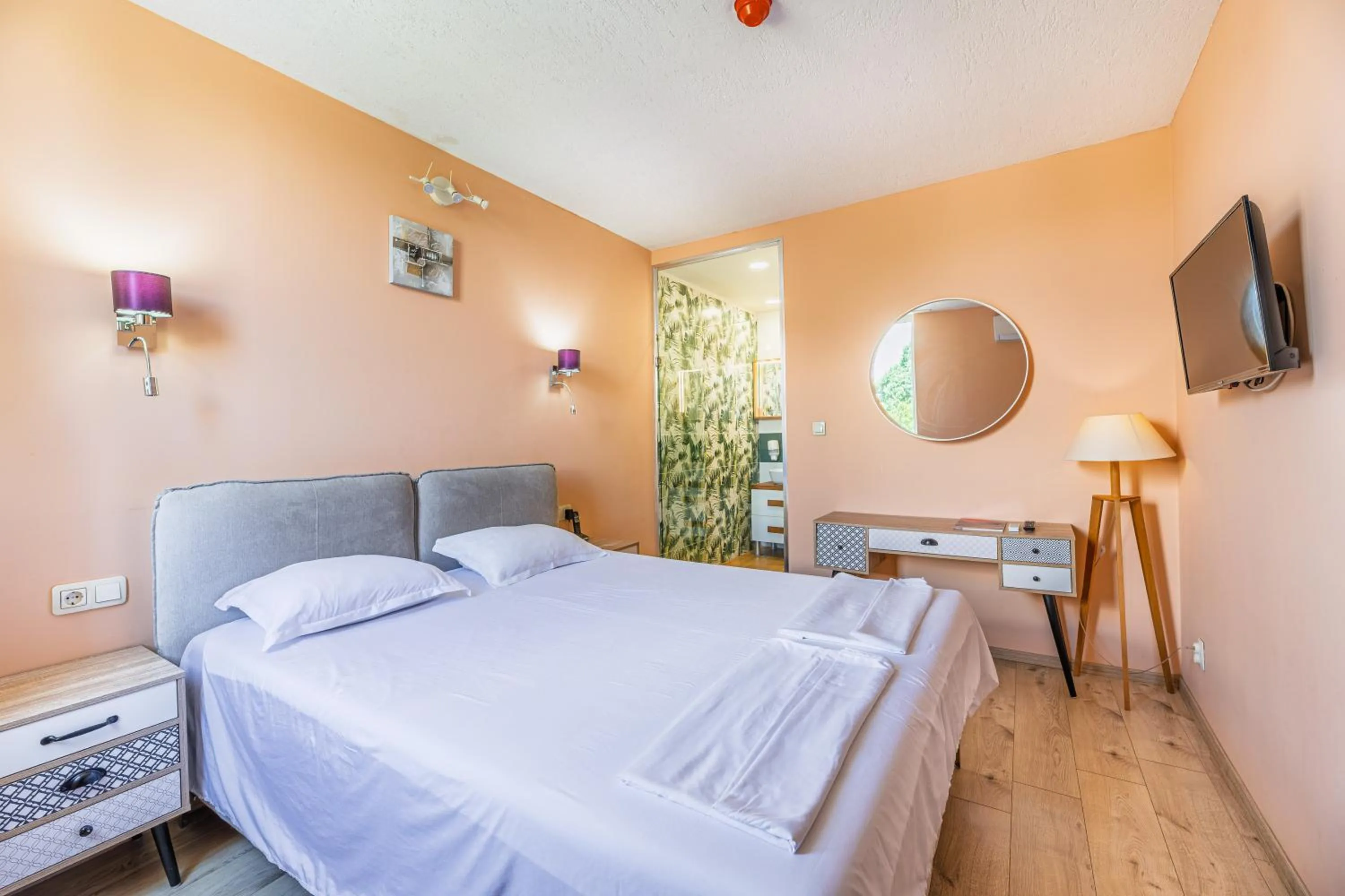 Bed in Art Hotel Simona