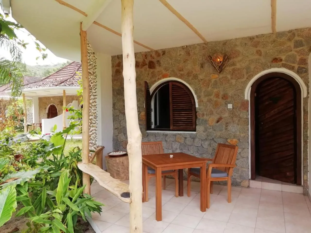 Patio in Bliss Hotel Praslin