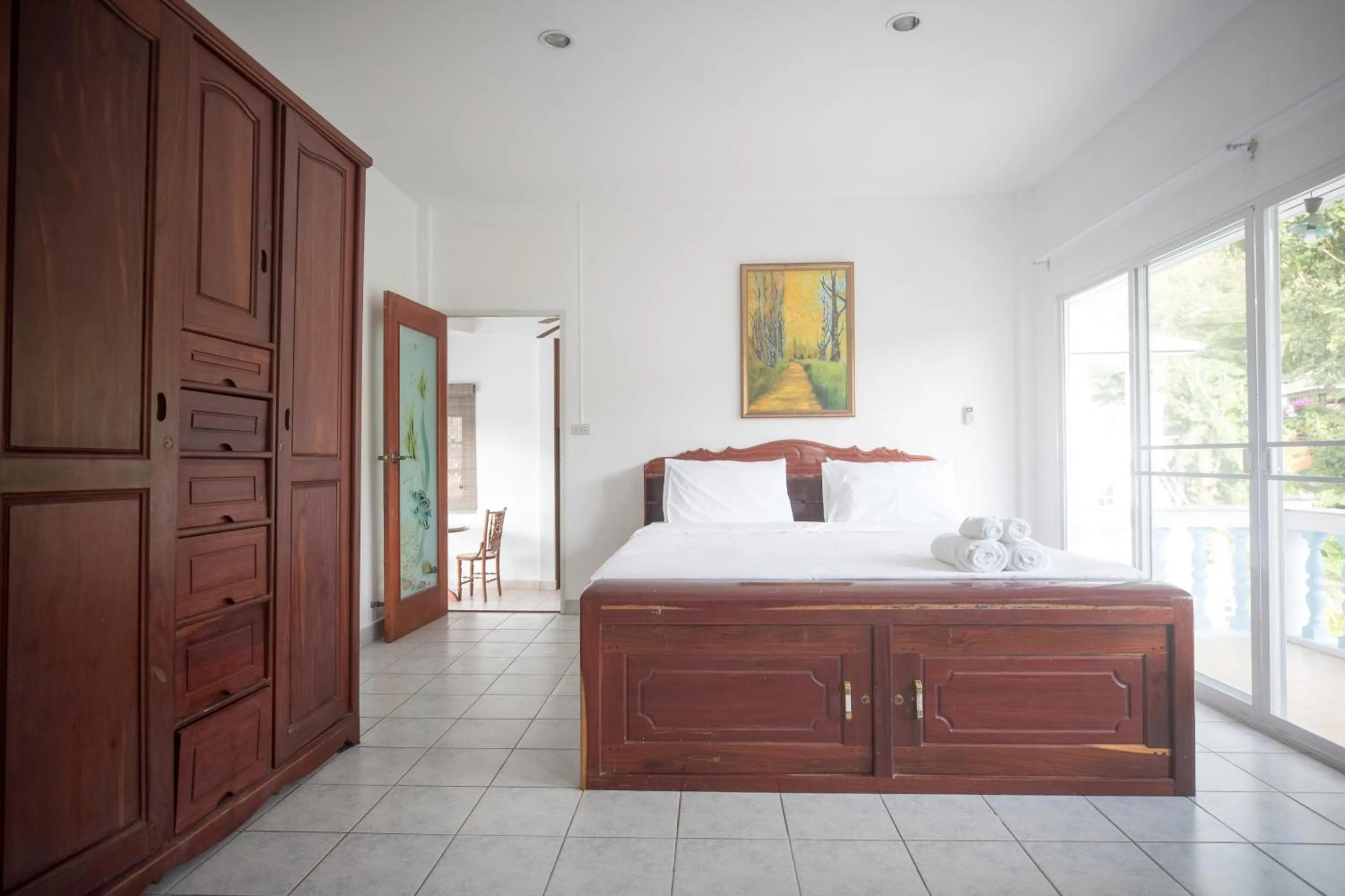 towels, Bed in Residy Retreat x Baan Suan Villa