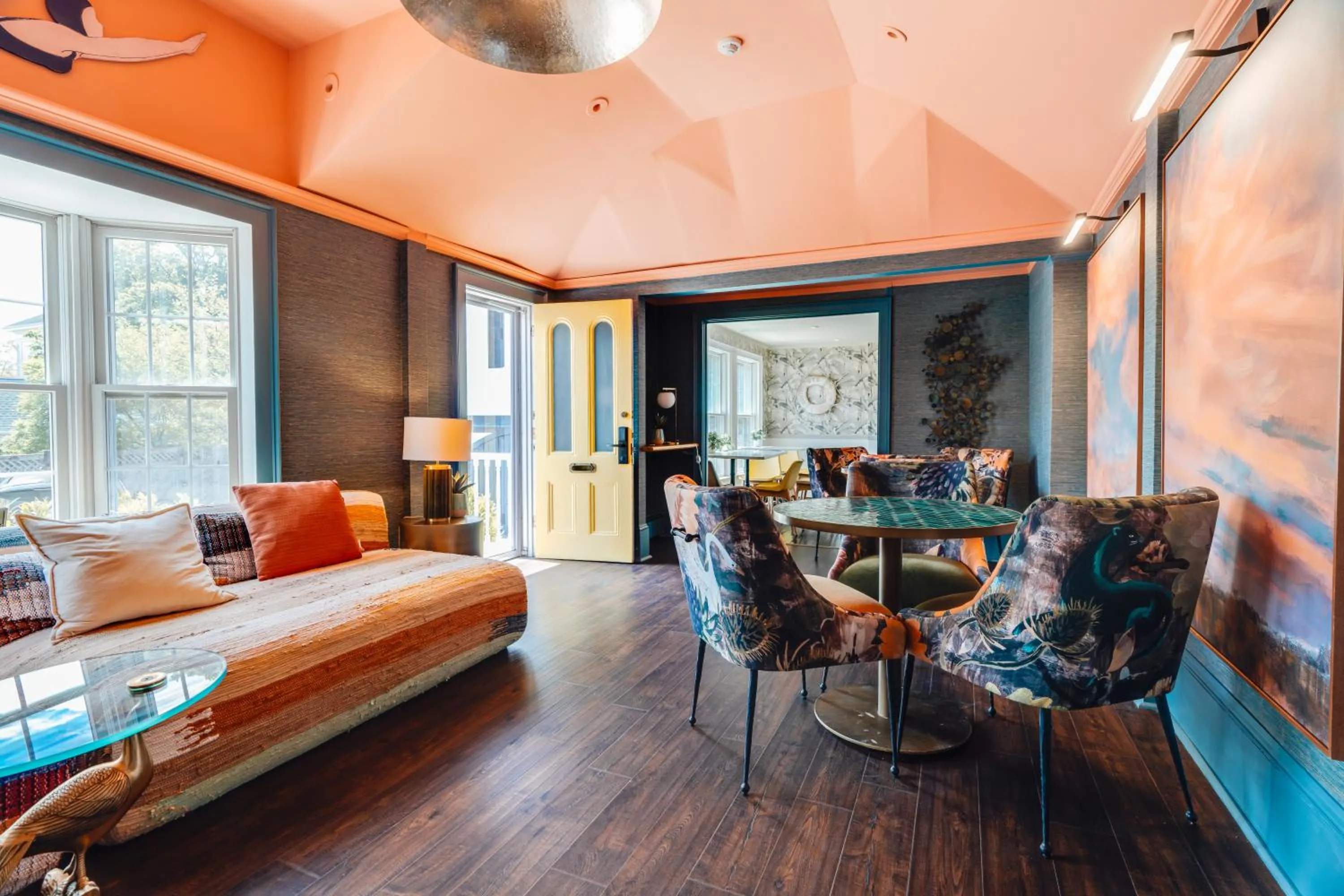 Seating area in Ellery Hotel Provincetown