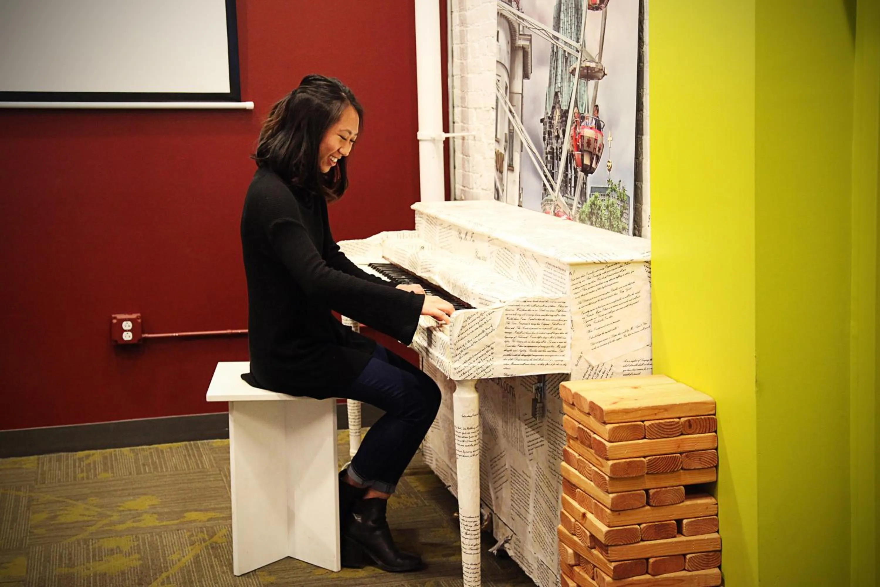 Guests in HI Boston Hostel