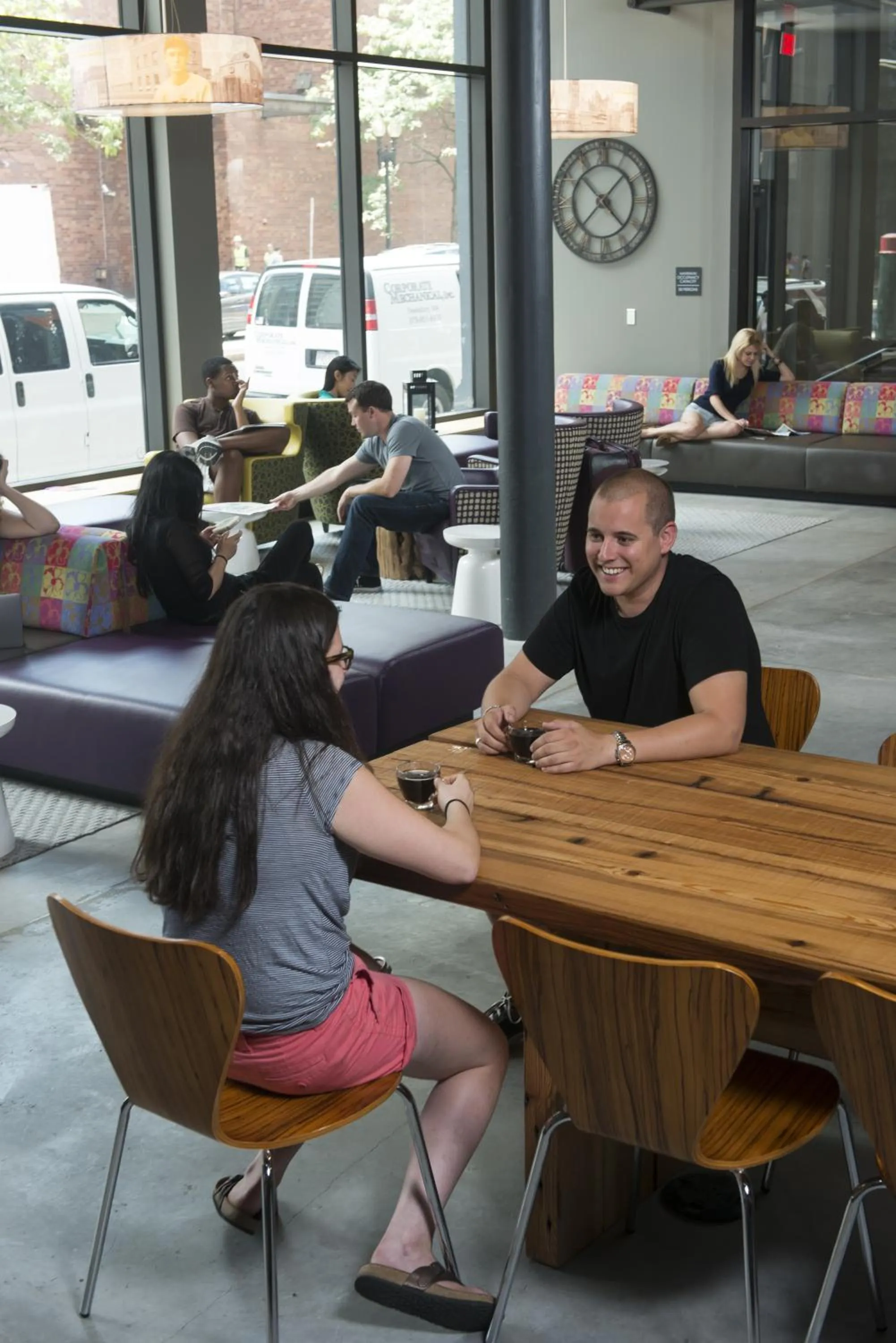 Lobby or reception in HI Boston Hostel