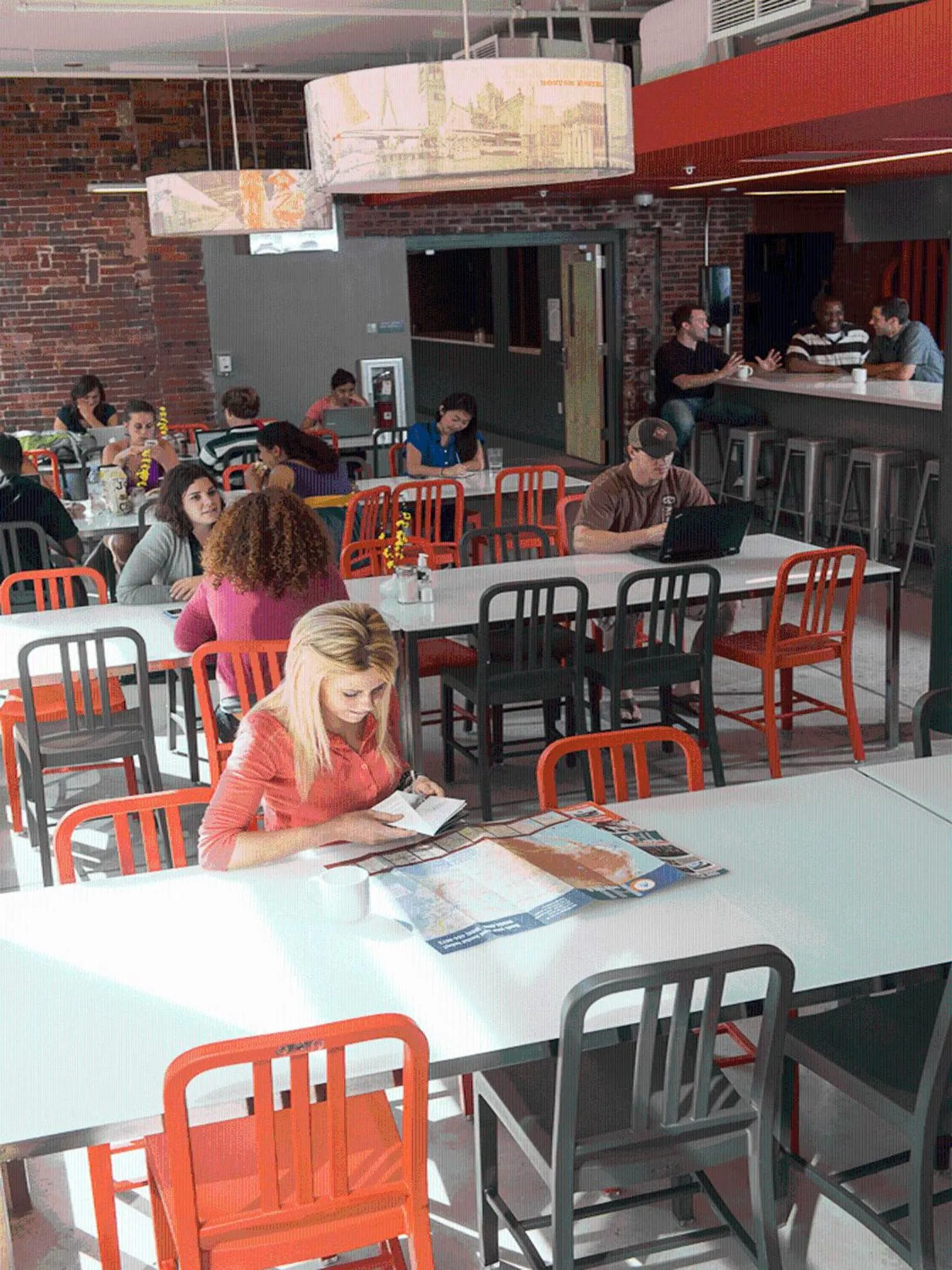 People in HI Boston Hostel