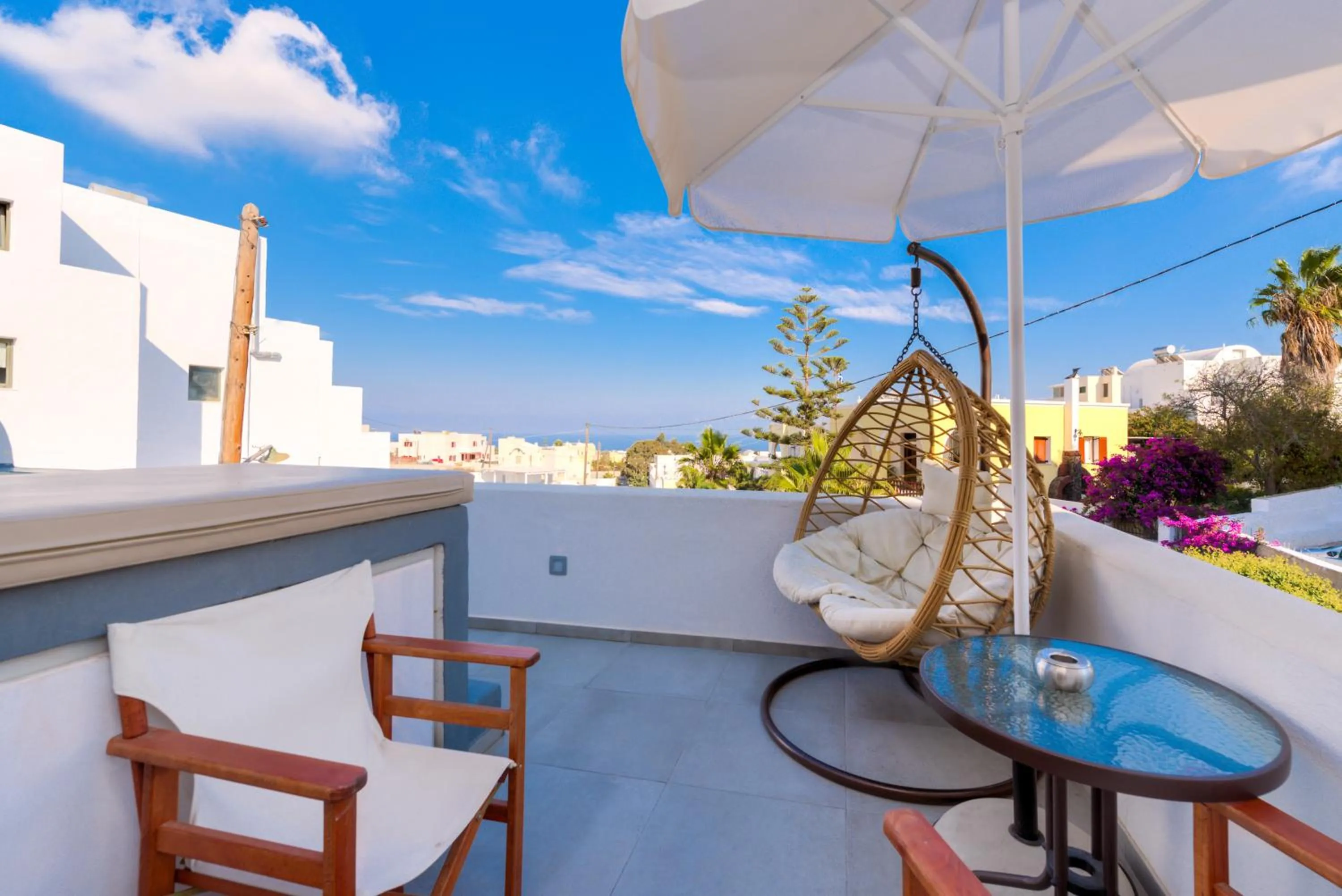 Balcony/Terrace in The Muses of Santorini Private Jacuzzi Suites