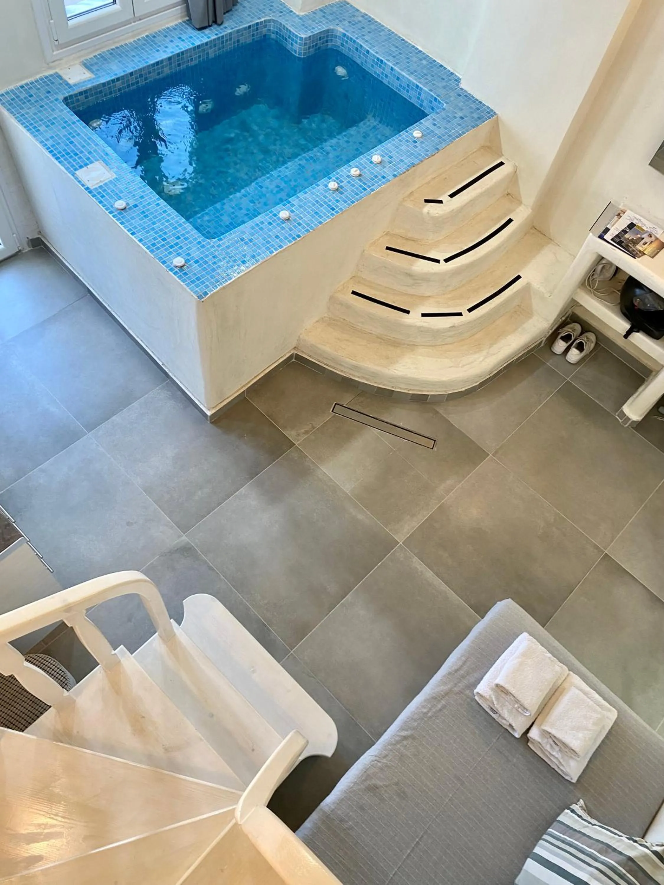 Hot Tub in The Muses of Santorini Private Jacuzzi Suites