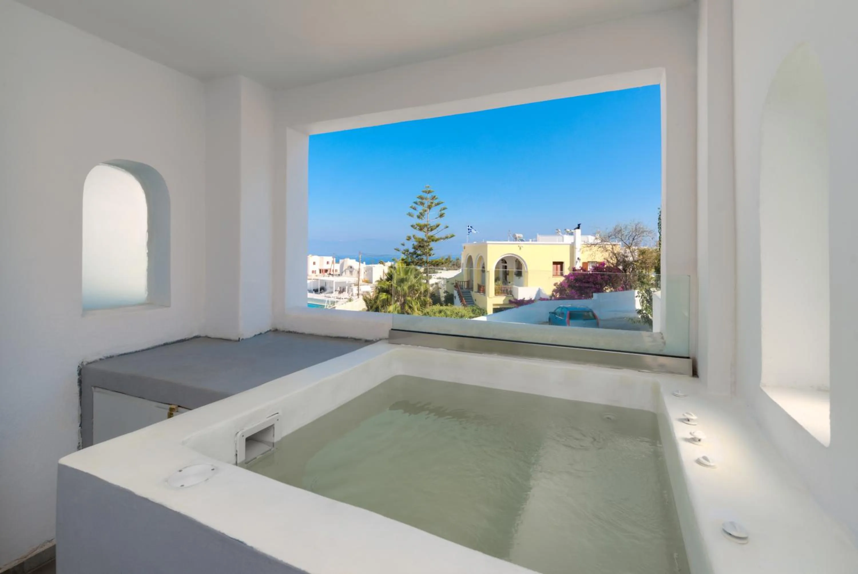 Balcony/Terrace in The Muses of Santorini Private Jacuzzi Suites