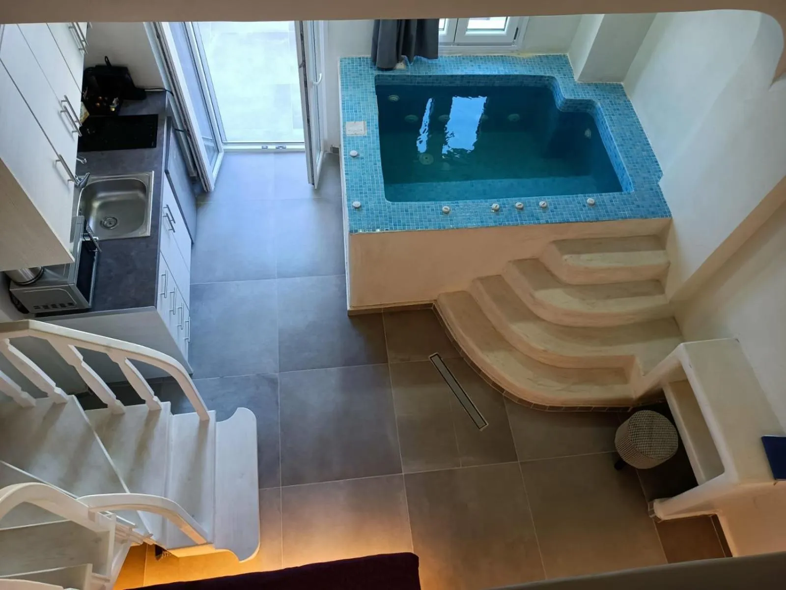 Hot Tub in The Muses of Santorini Private Jacuzzi Suites