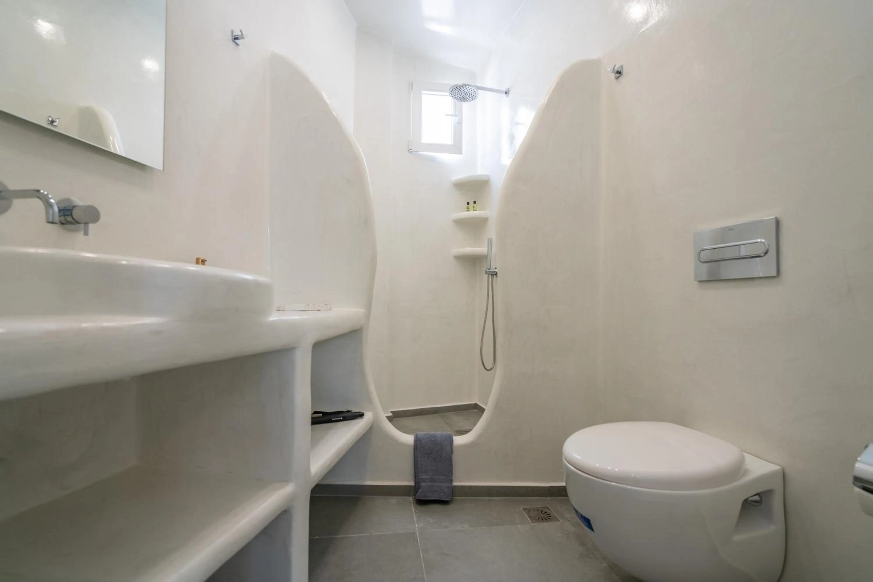 Bathroom in The Muses of Santorini Private Jacuzzi Suites