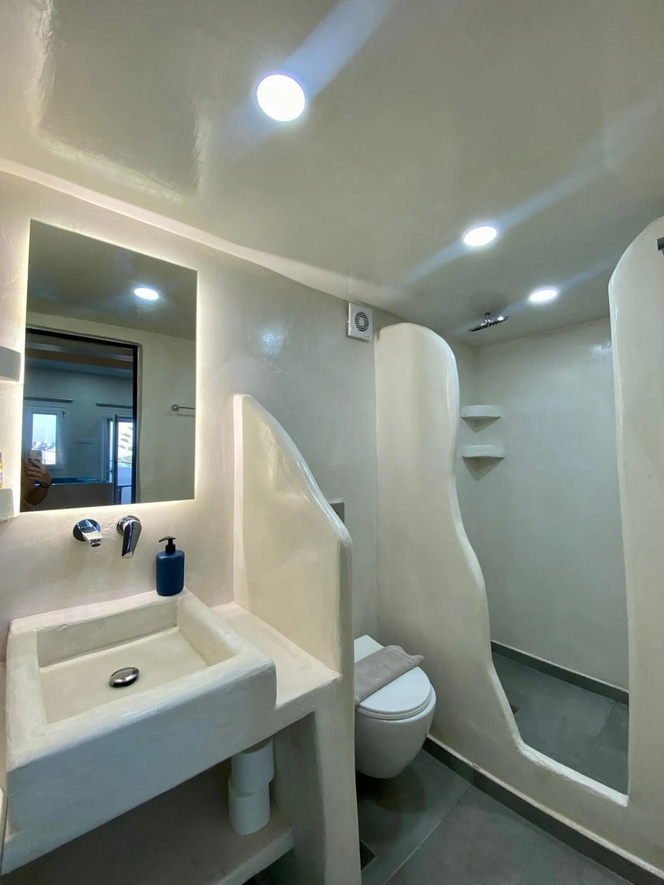 Bathroom in The Muses of Santorini Private Jacuzzi Suites