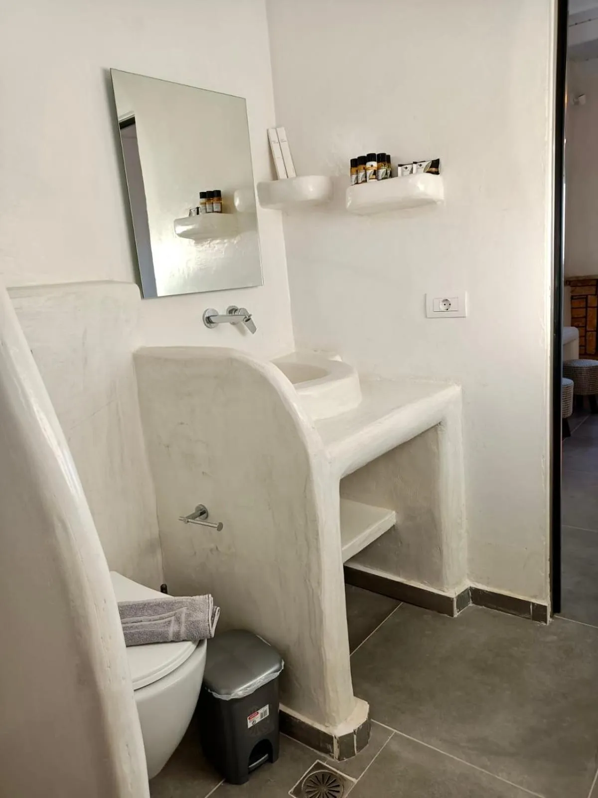 Bathroom in The Muses of Santorini Private Jacuzzi Suites