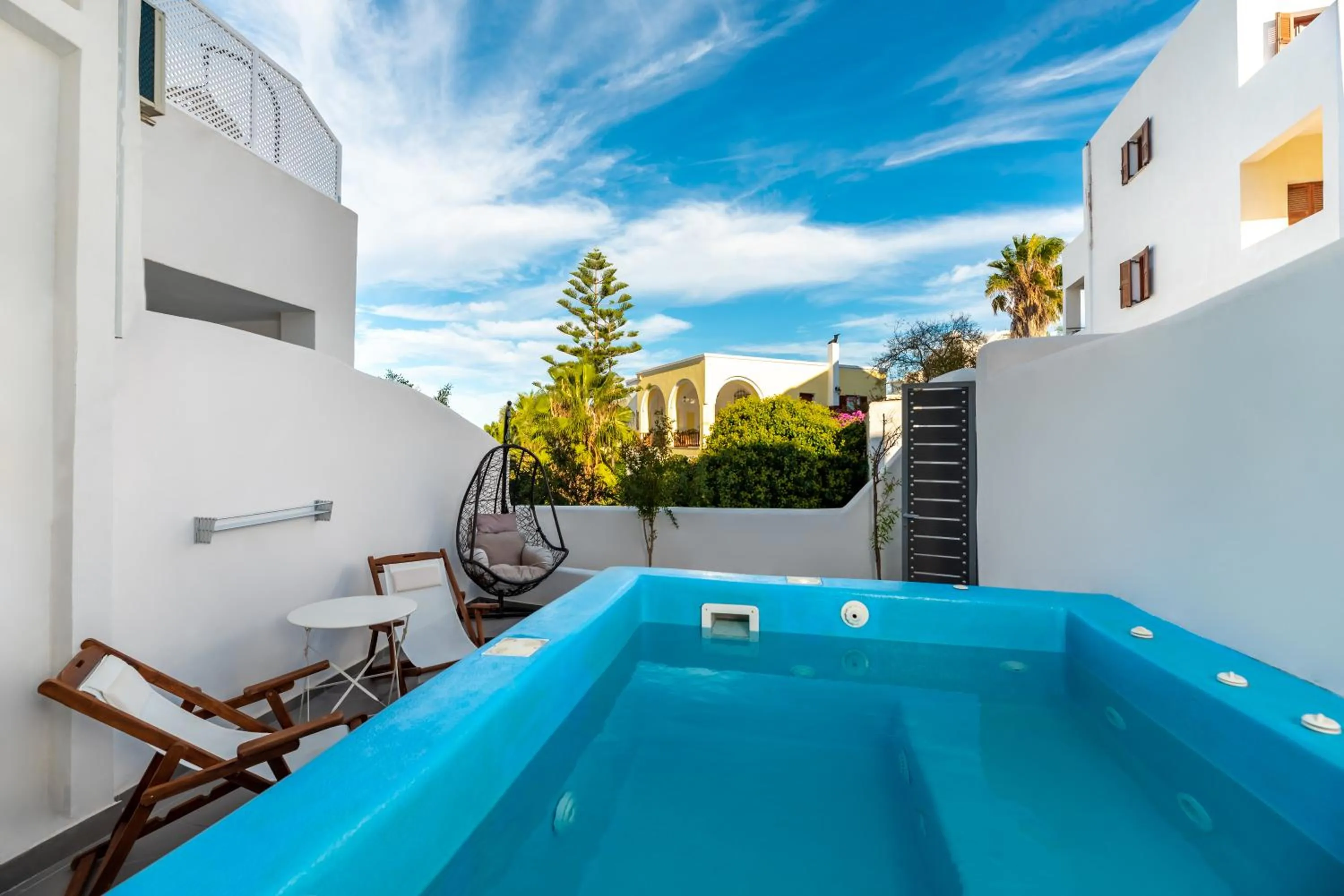 Balcony/Terrace in The Muses of Santorini Private Jacuzzi Suites