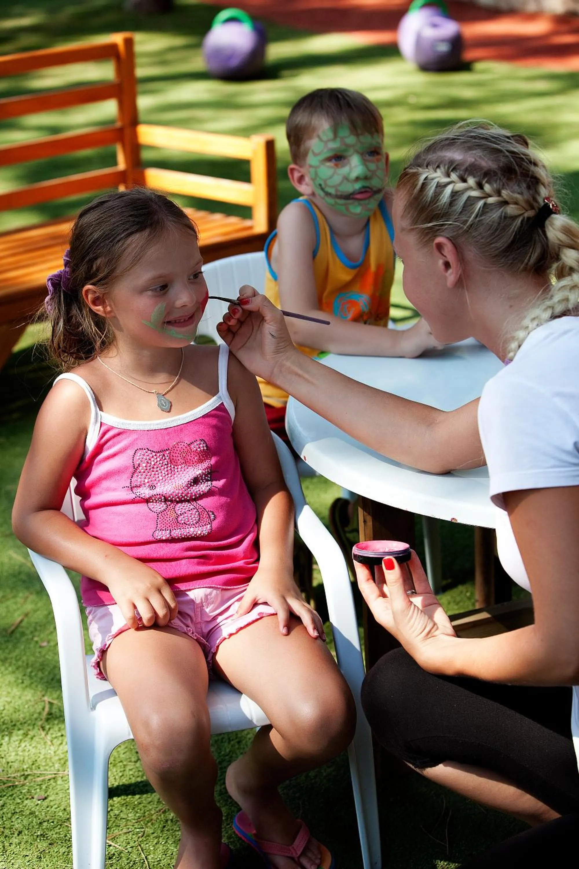 People in Champion Holiday Village