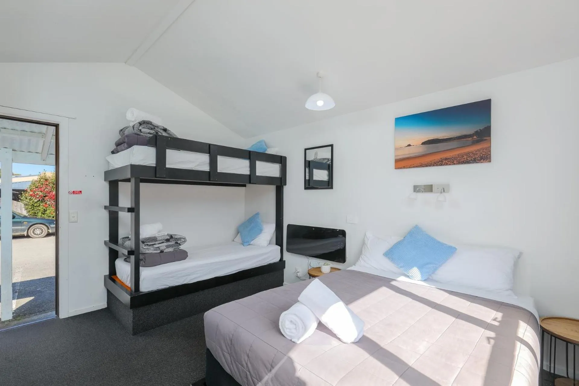 Bedroom, Bed in Kaiteriteri Recreation Reserve Cabins