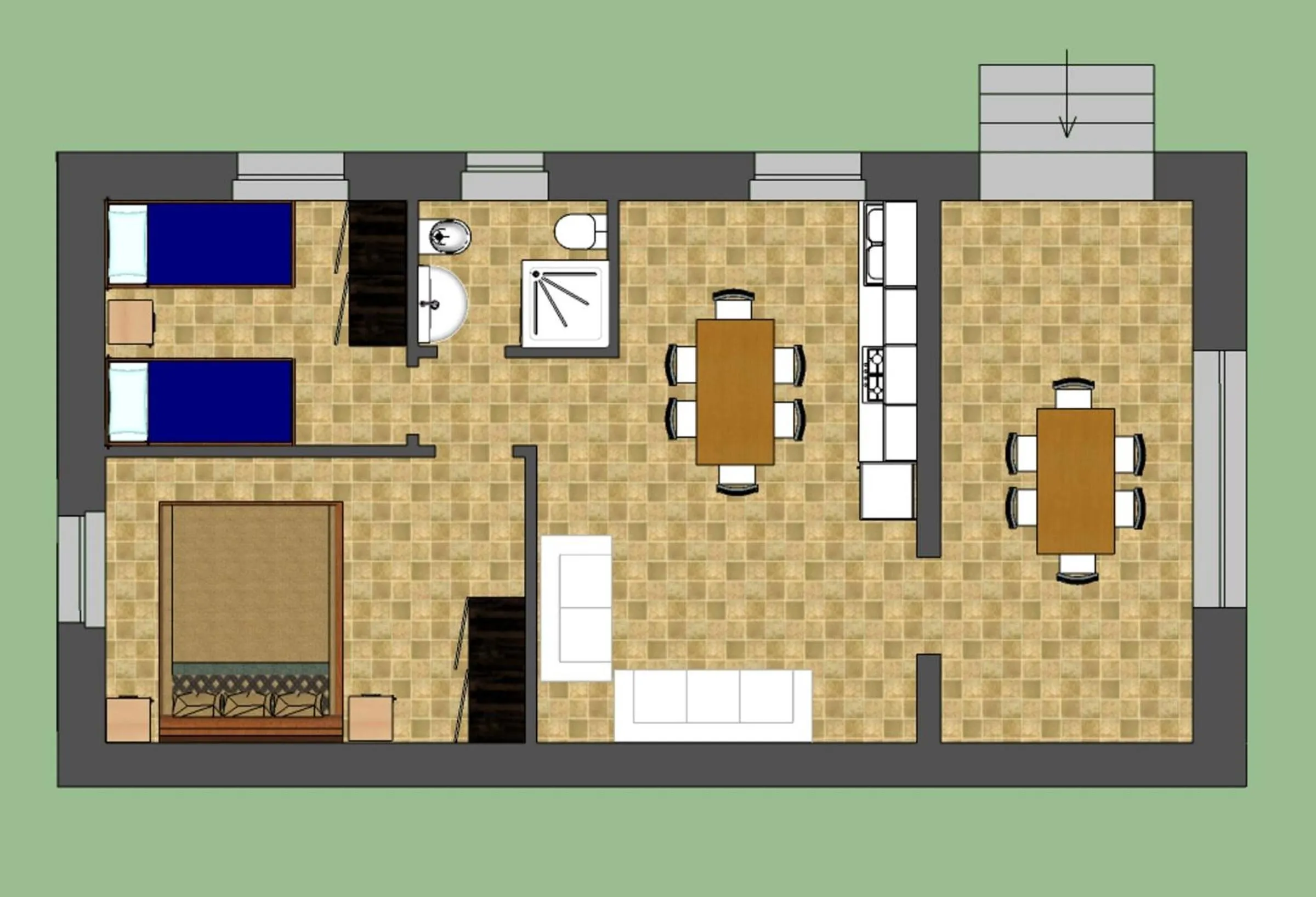 Bedroom in Rifugio Delle Grotte