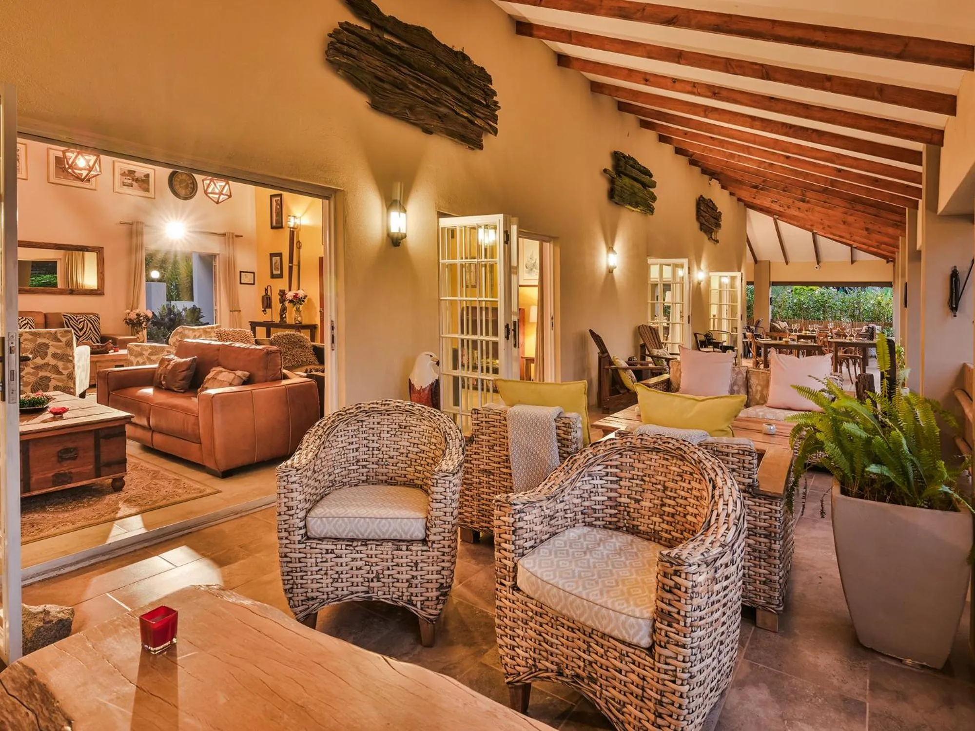 Patio in Monkey Thorn Lodge & Wellness Spa - Adults Only