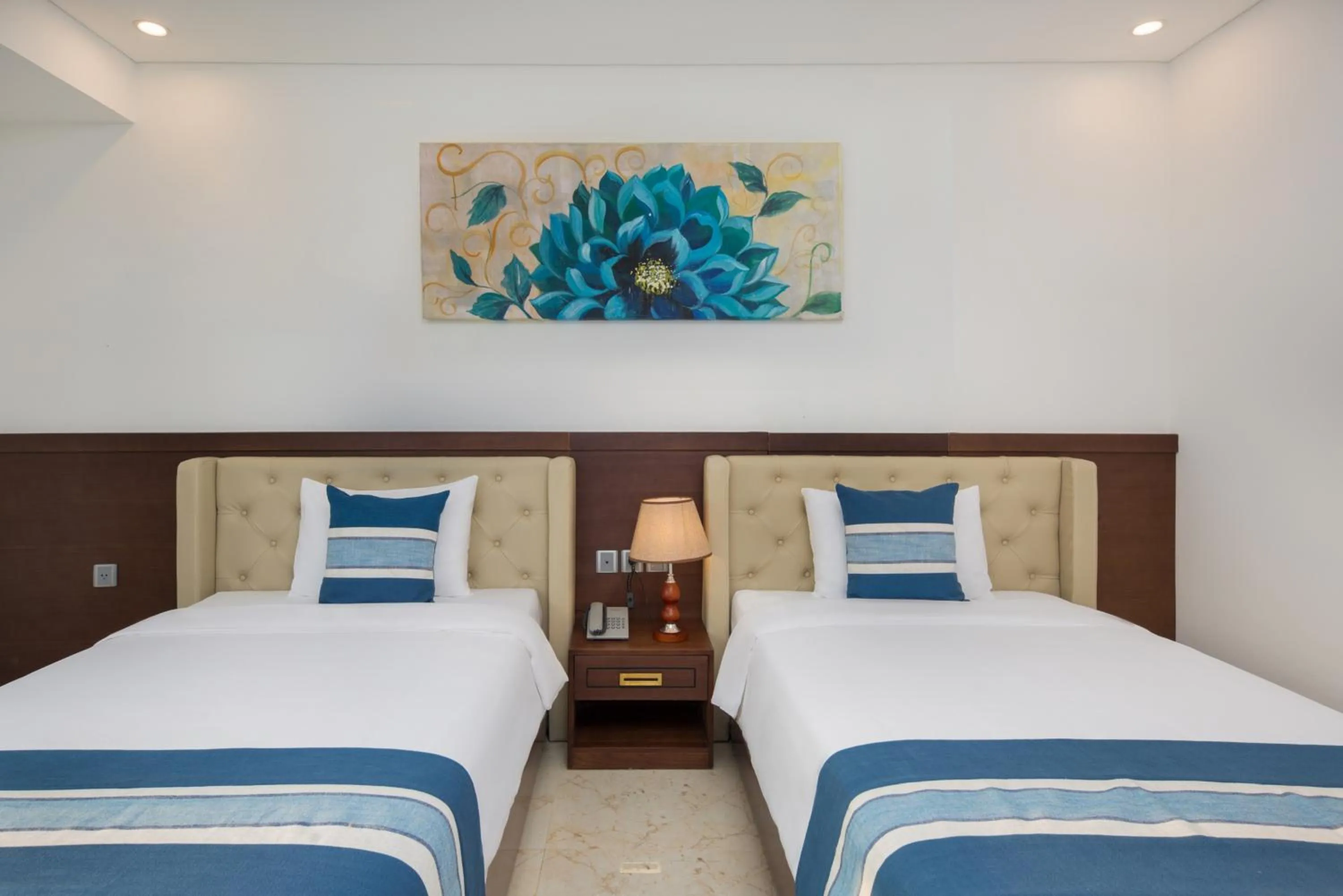 Bed in Eden Ocean View Hotel Da Nang