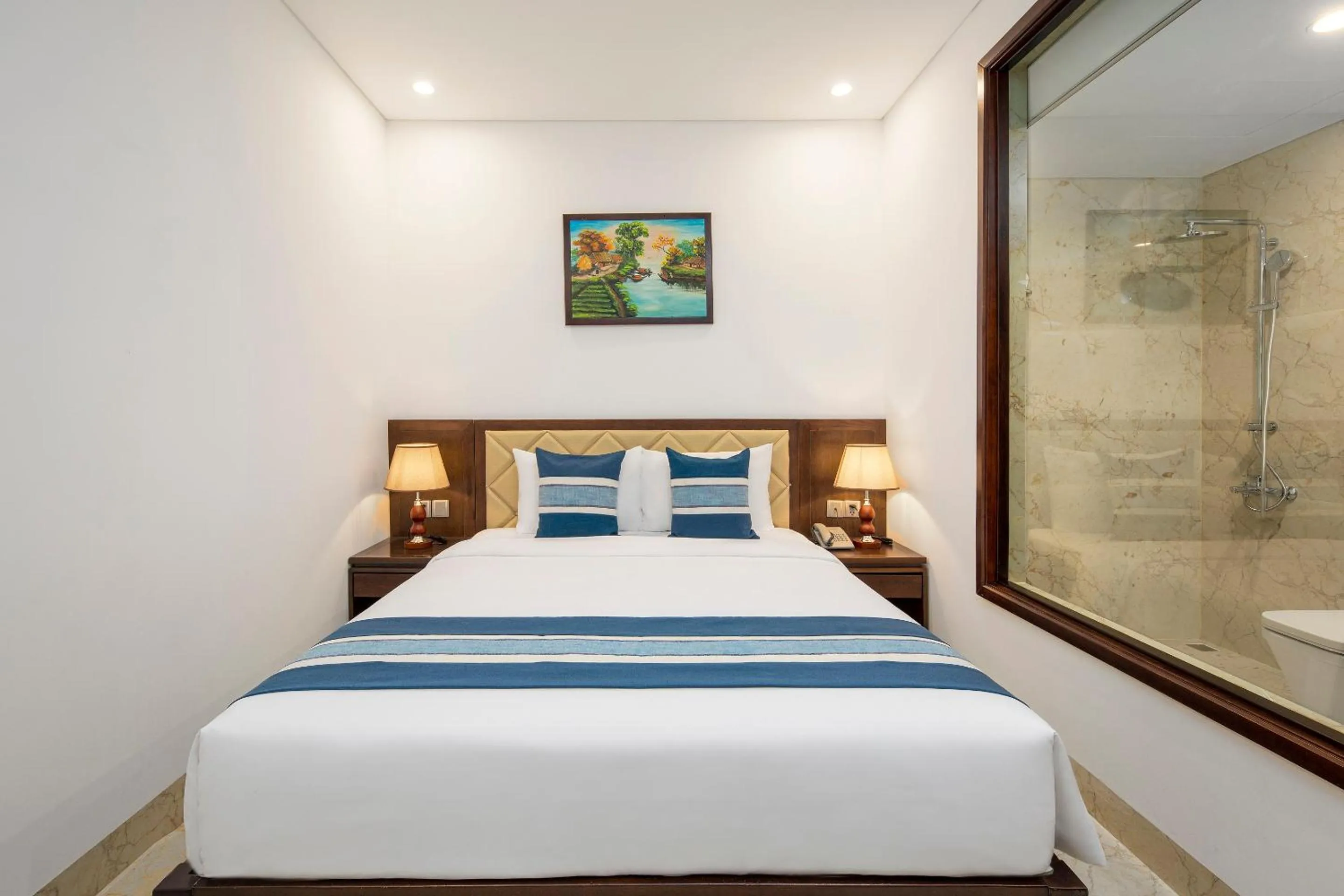 Bed in Eden Ocean View Hotel Da Nang