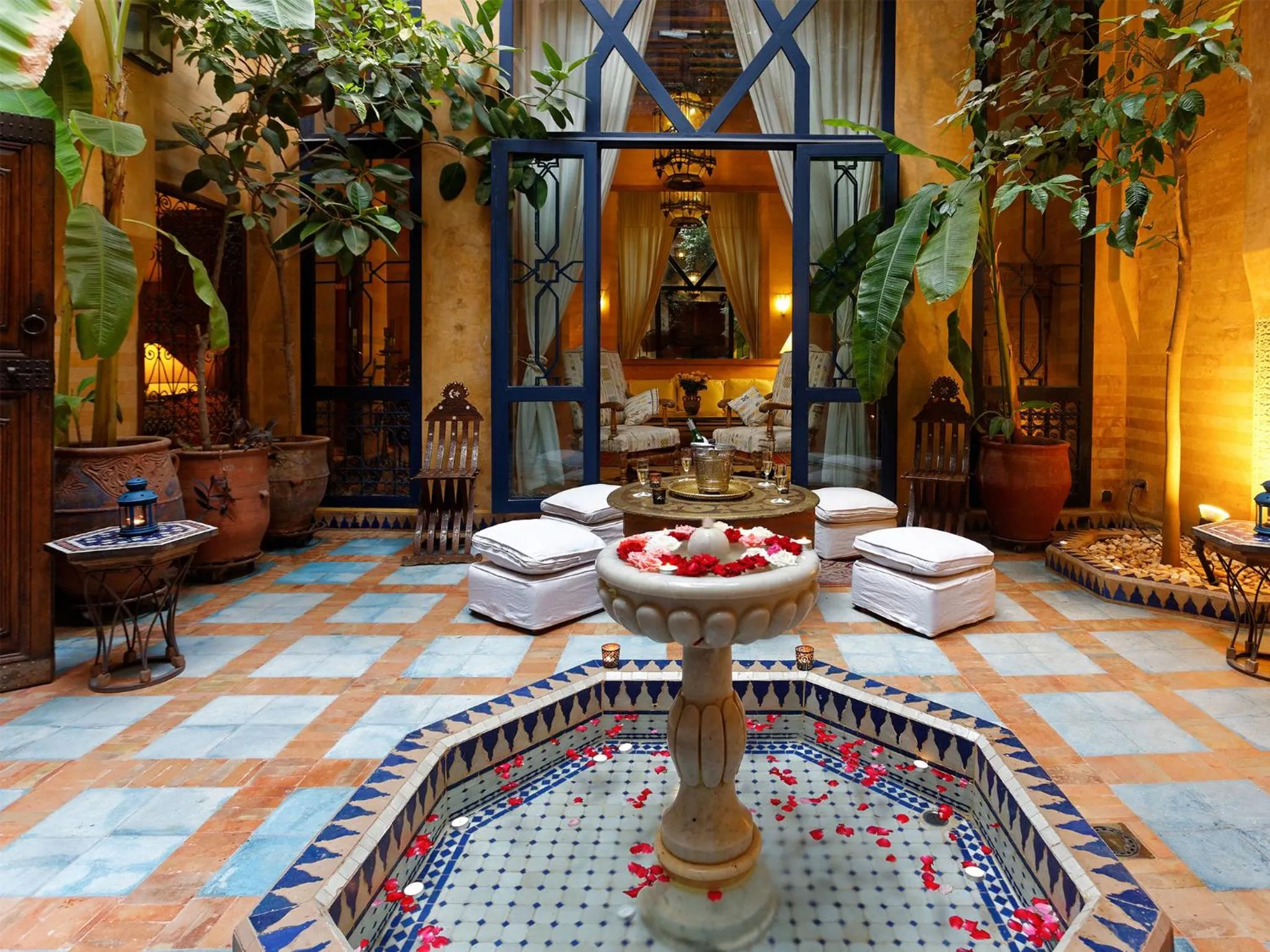 Seating area in Riad Soundouss