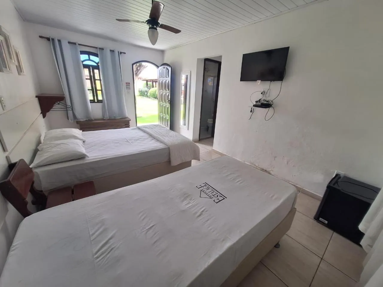 Bed in Pousada Estalage