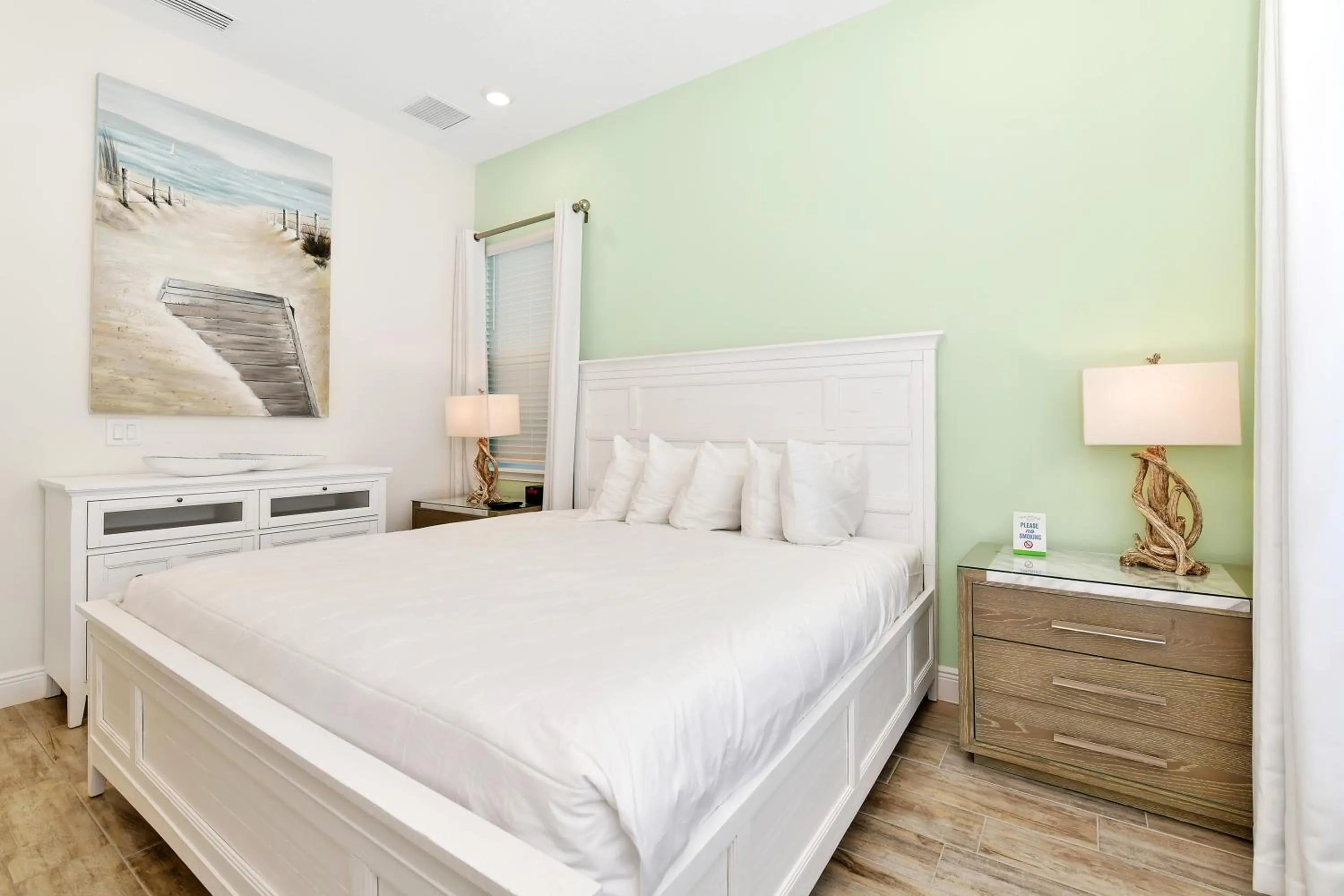 Bed in Margaritaville Cottages Orlando by Rentyl with H2O Waterpark