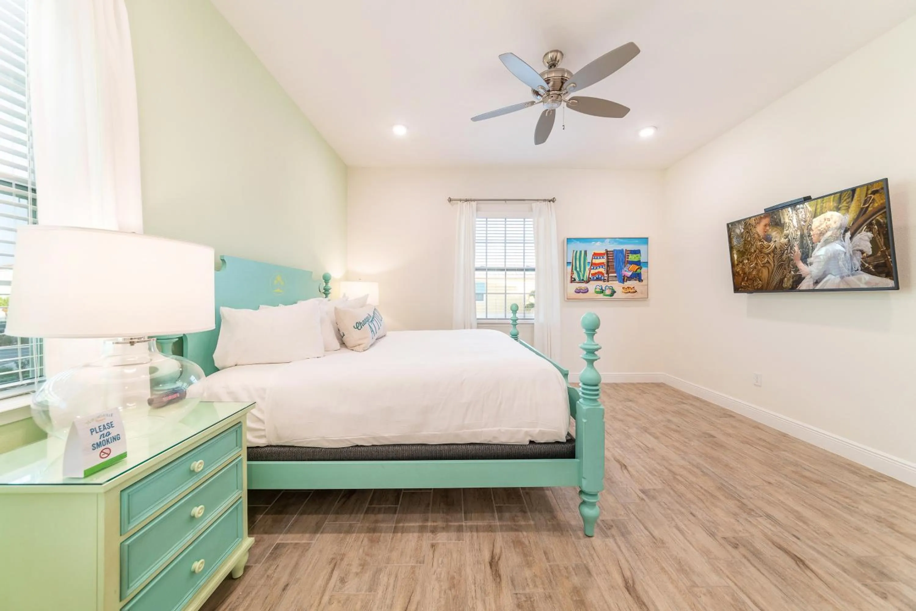 Bedroom, Bed in Margaritaville Cottages Orlando by Rentyl with H2O Waterpark