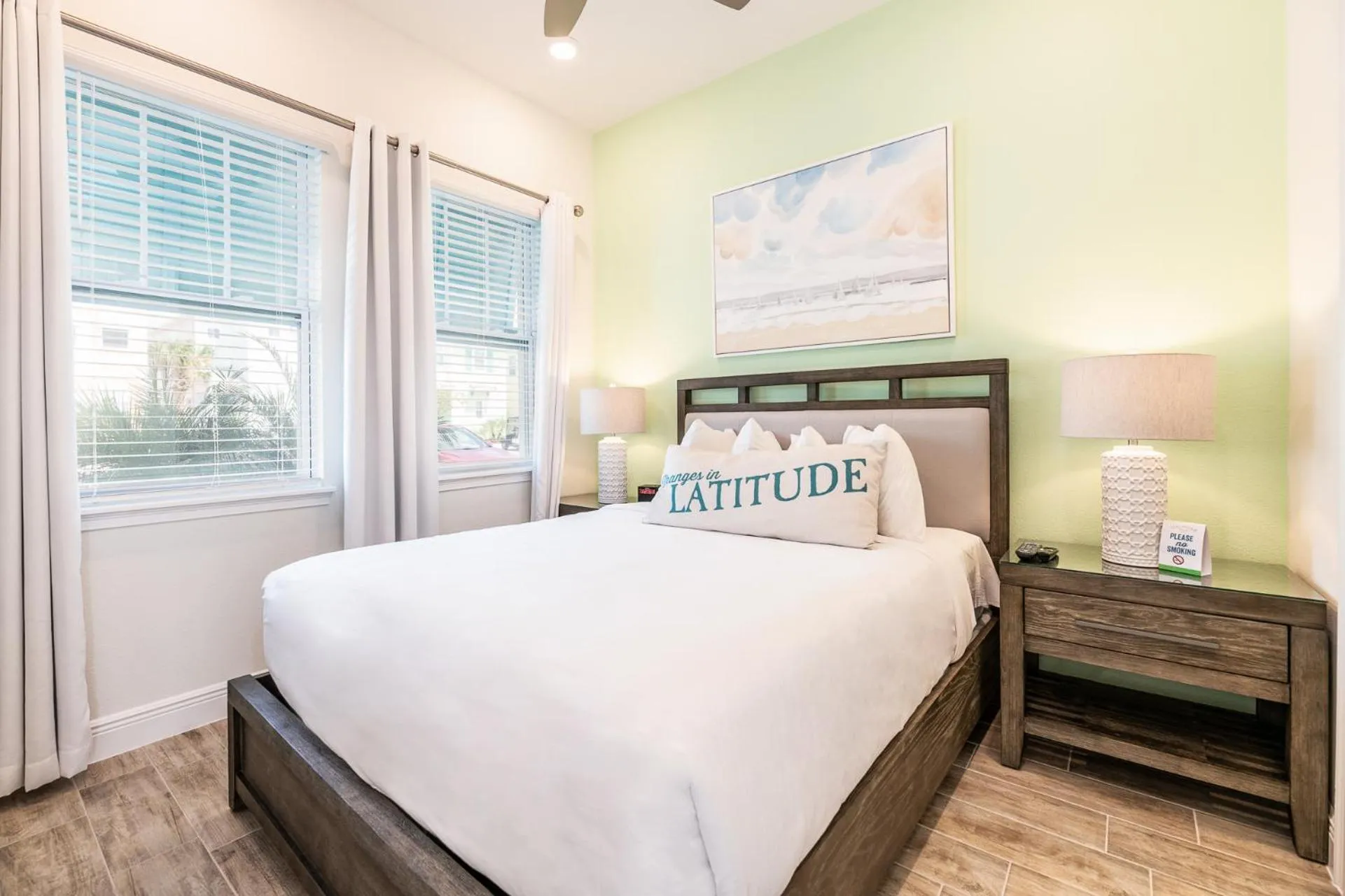 Bed in Margaritaville Cottages Orlando by Rentyl with H2O Waterpark