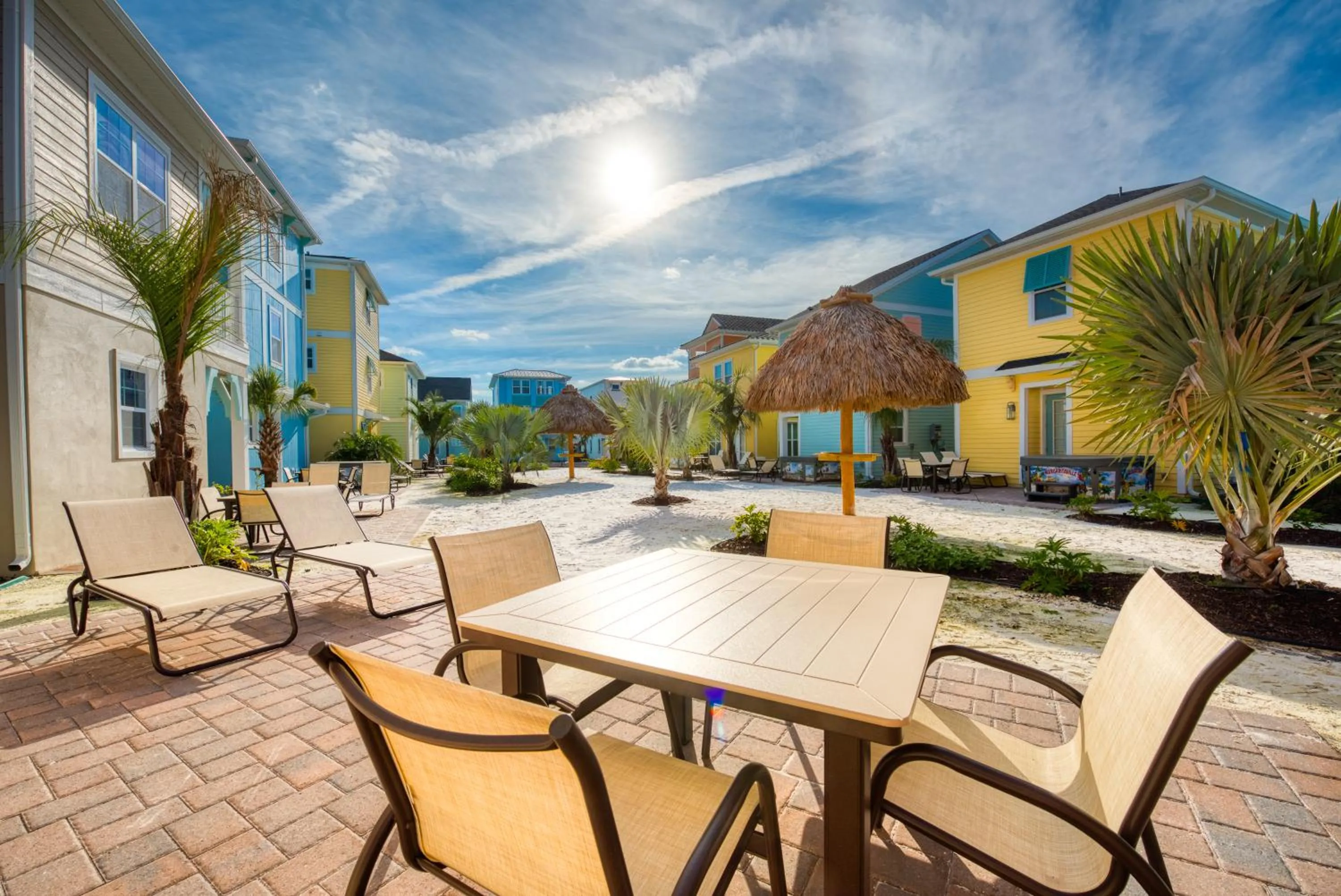 Patio in Margaritaville Cottages Orlando by Rentyl with H2O Waterpark
