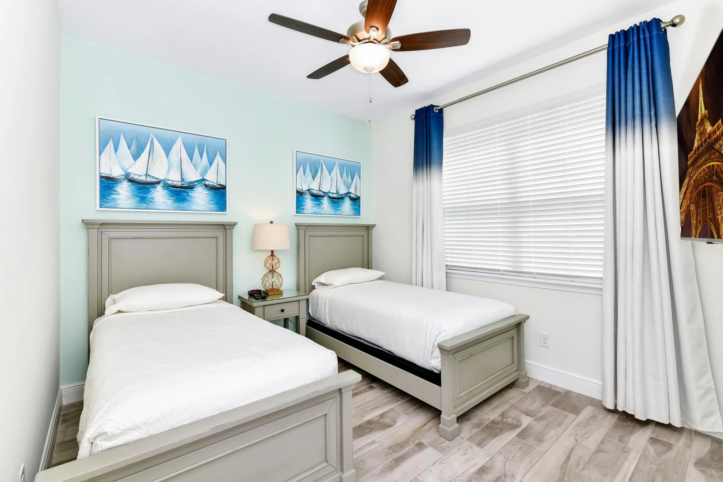 Bedroom, Bed in Margaritaville Cottages Orlando by Rentyl with H2O Waterpark