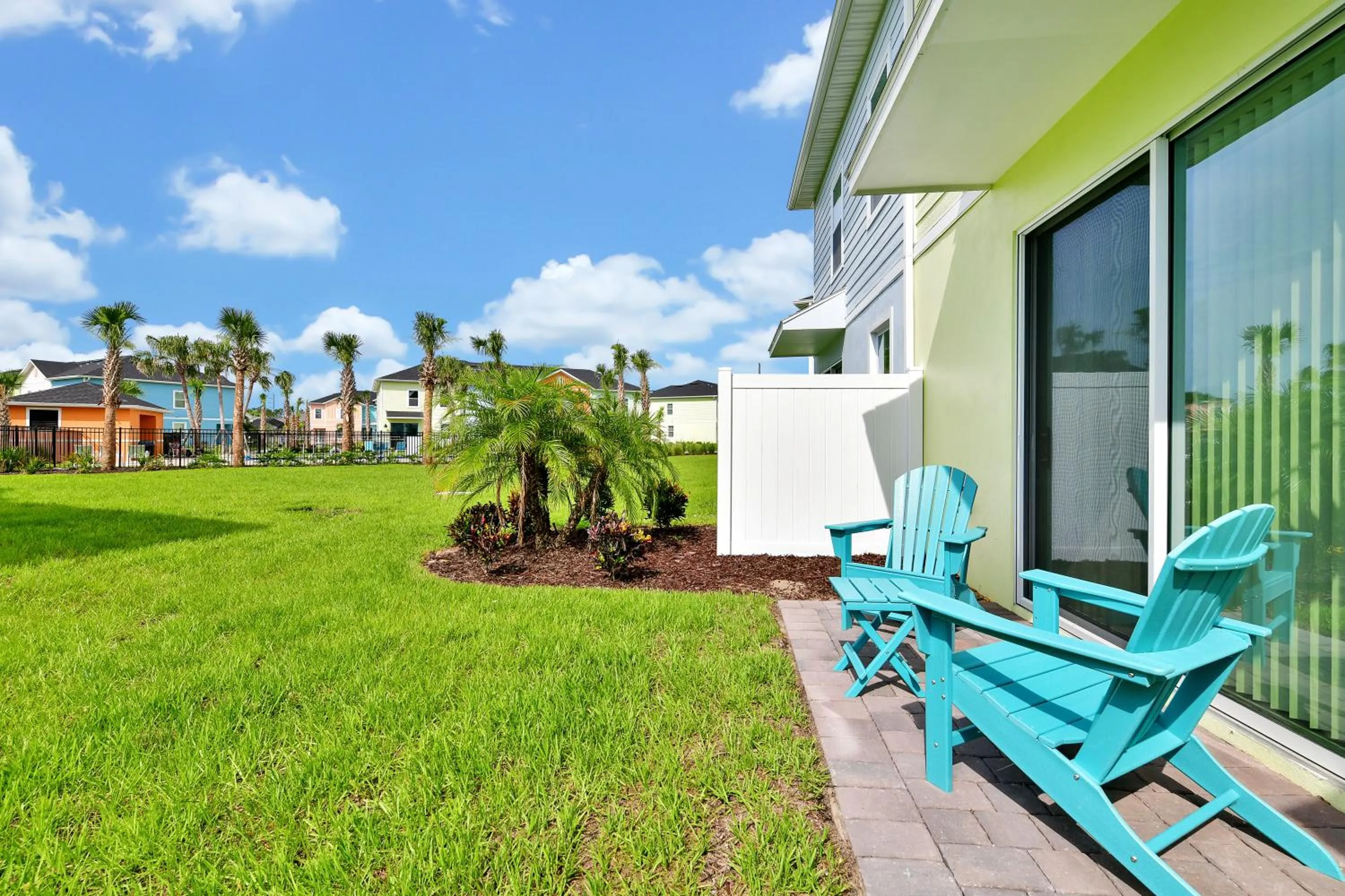 Patio in Margaritaville Cottages Orlando by Rentyl with H2O Waterpark