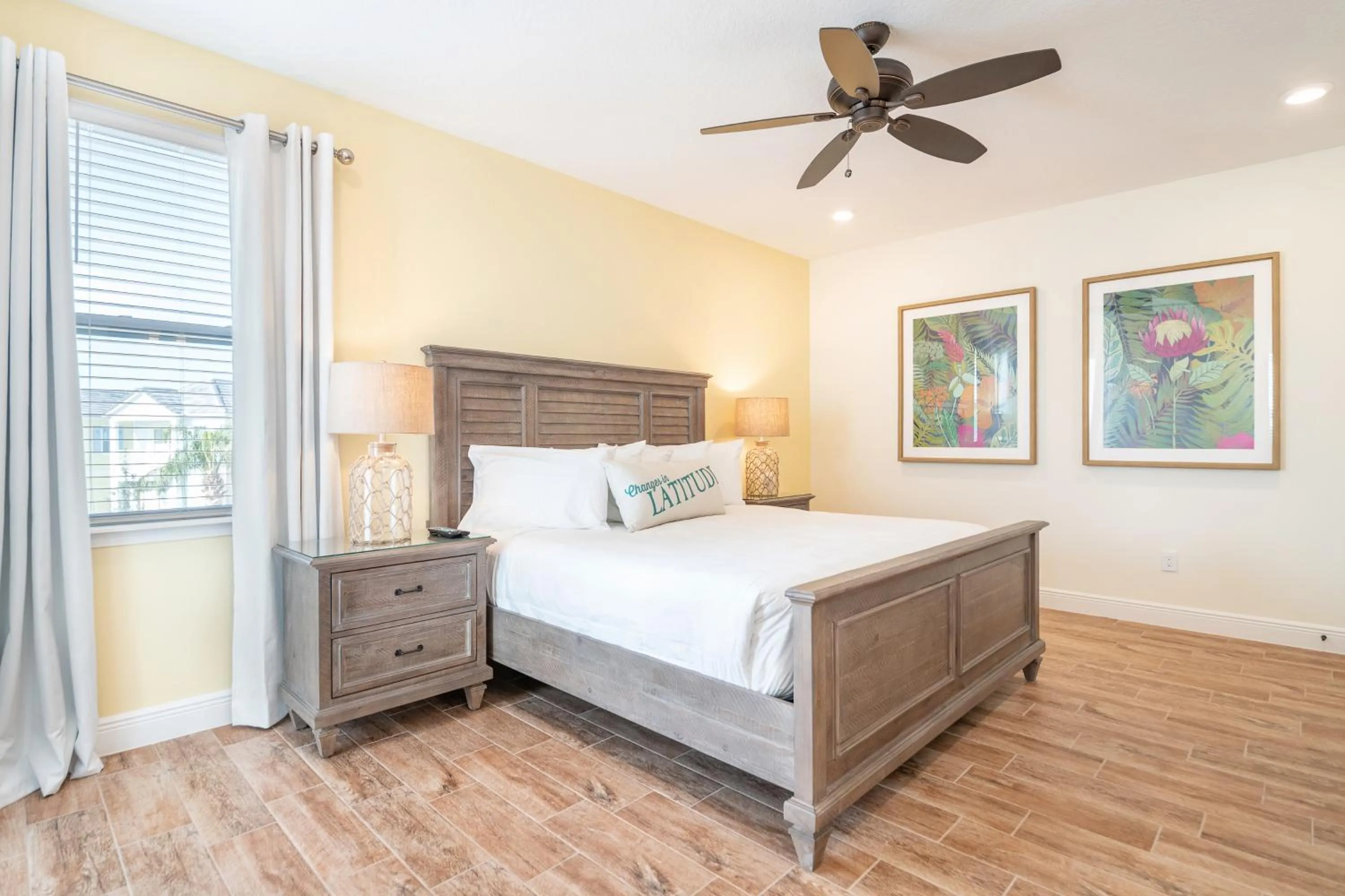Bedroom, Bed in Margaritaville Cottages Orlando by Rentyl with H2O Waterpark