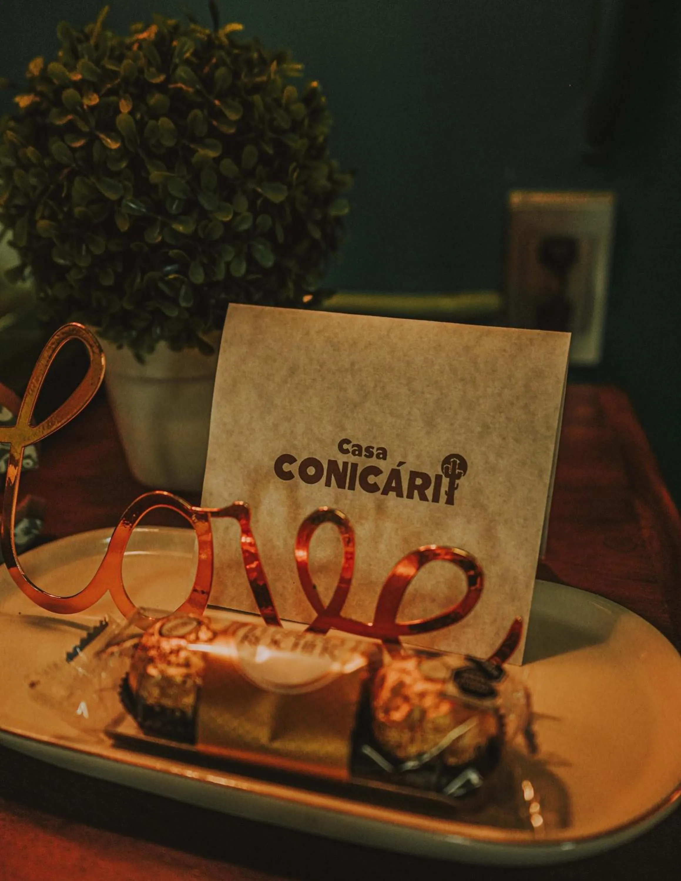 Text overlay in Casa Conicarit