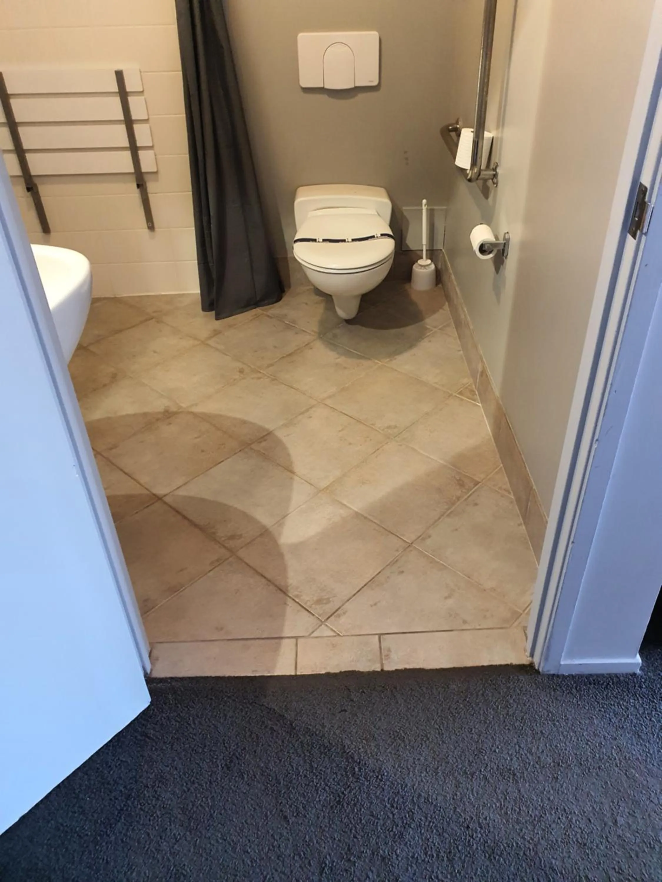 Bathroom in Off Broadway Motel